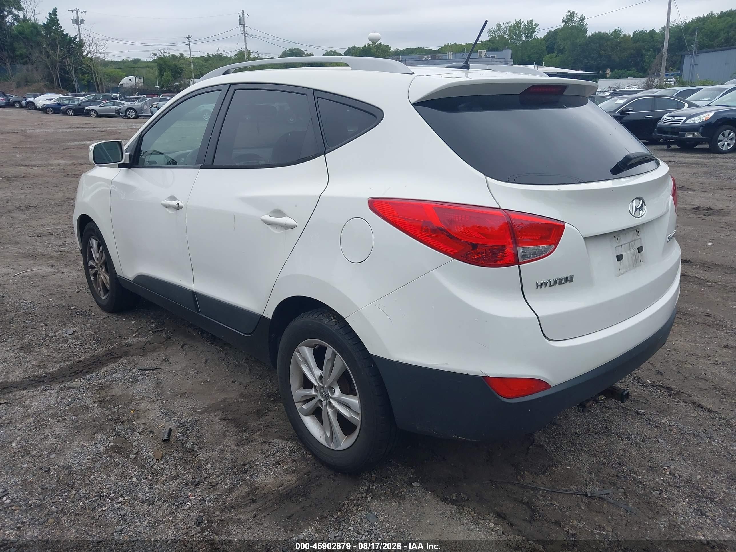 2013 Hyundai Tucson Gls White vin: KM8JU3AC0DU716202