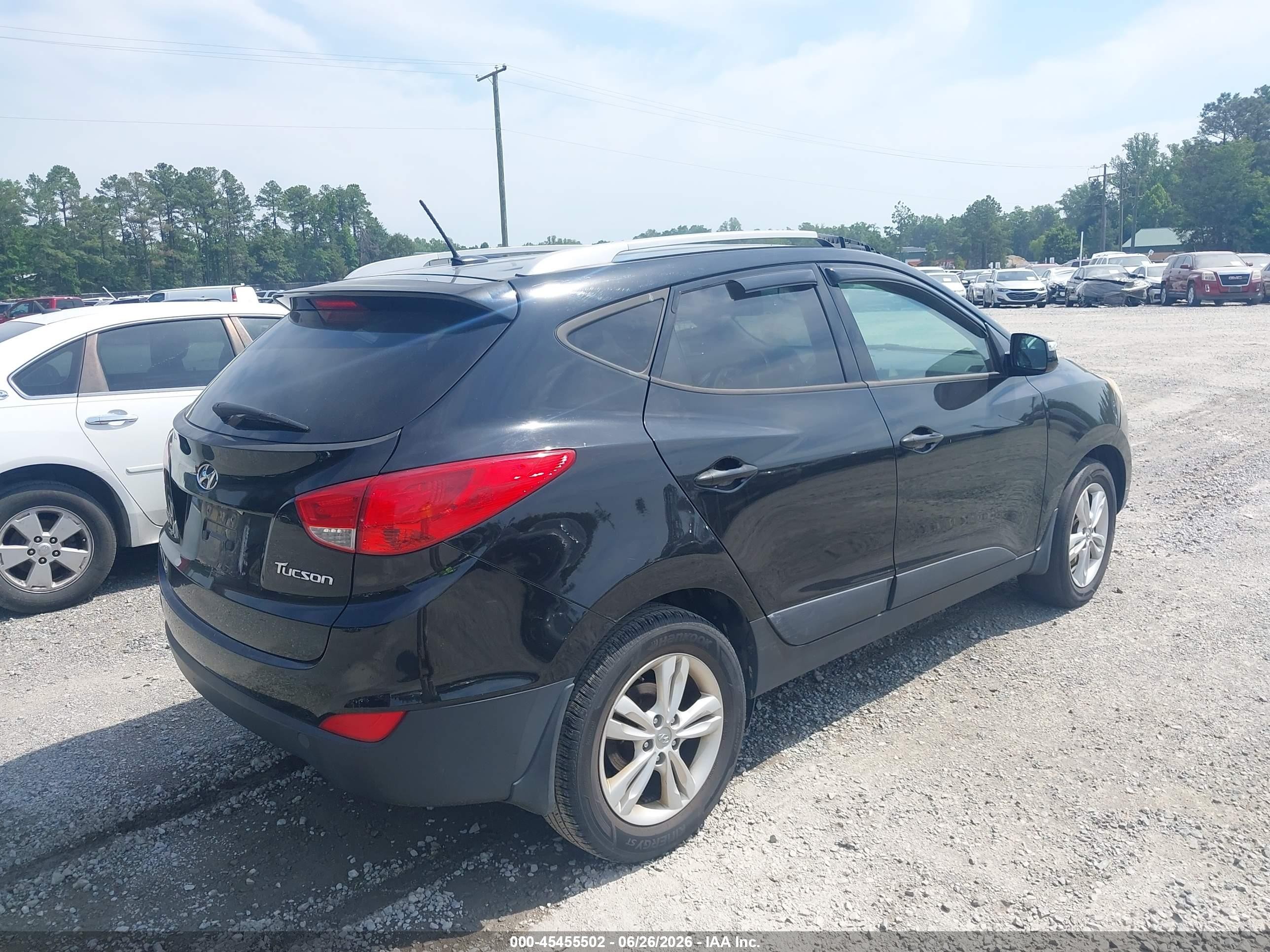 2013 Hyundai Tucson Gls Black vin: KM8JU3AC0DU729791