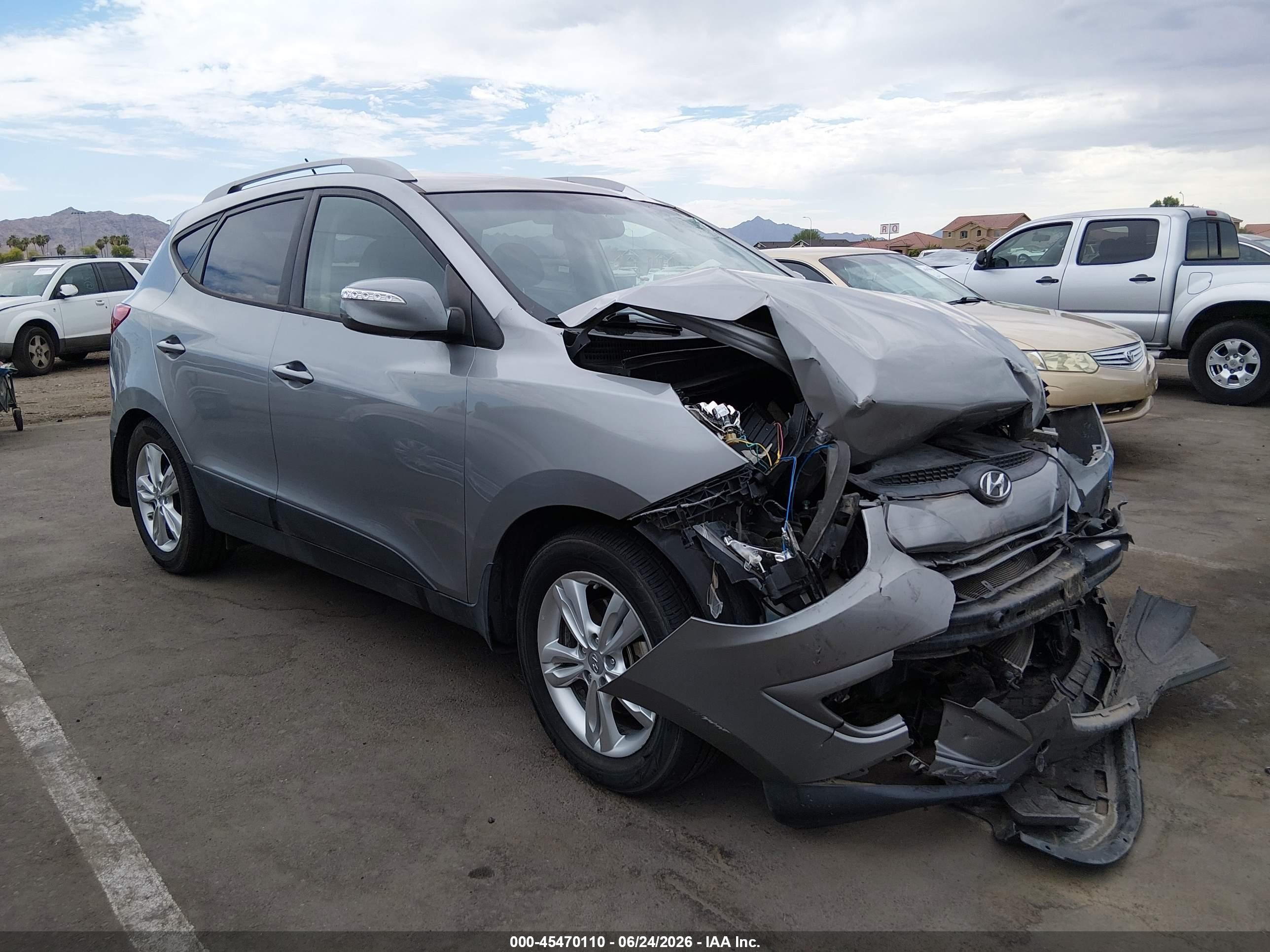 2013 Hyundai Tucson Gls Gray vin: KM8JU3AC0DU731072