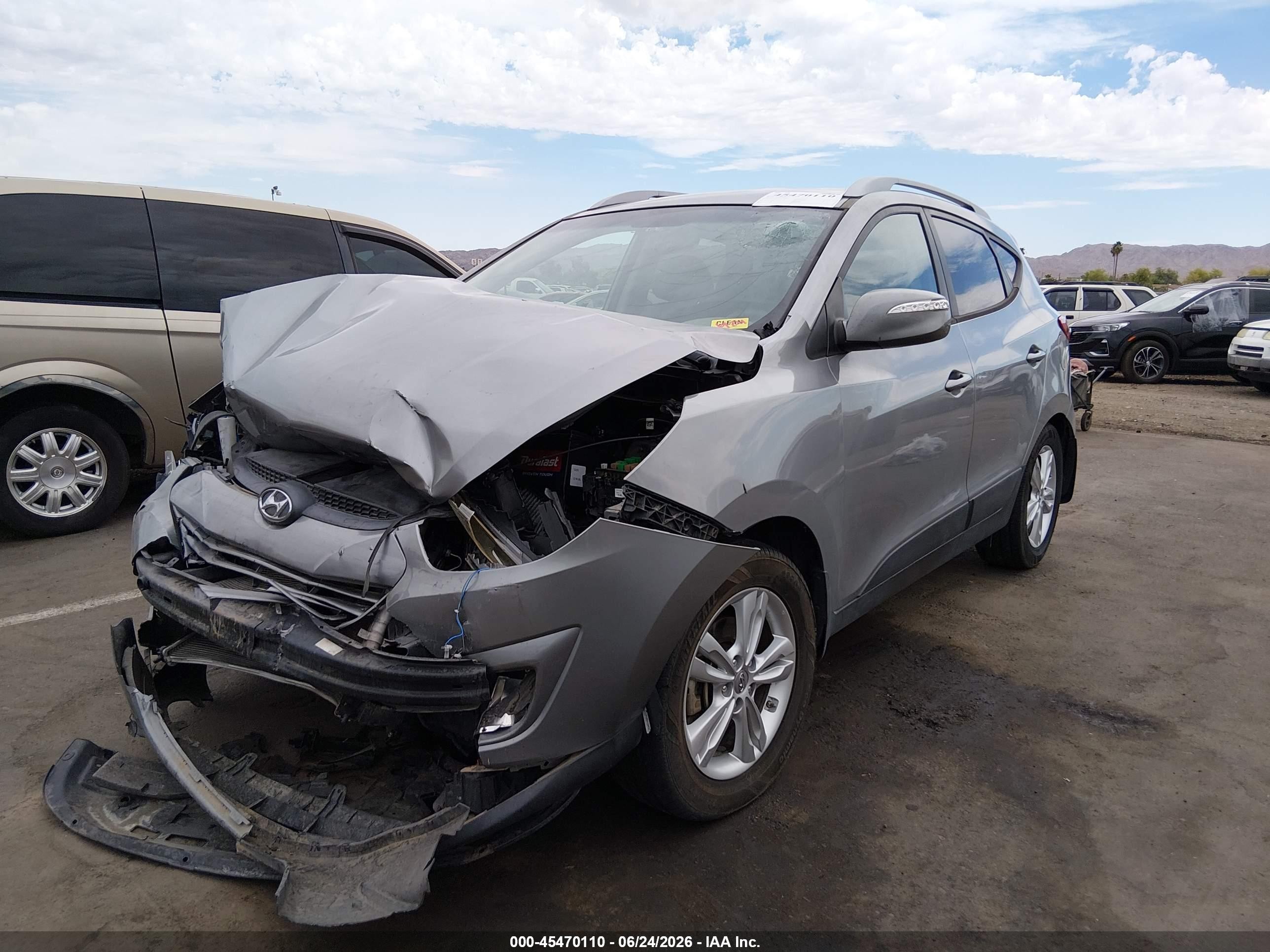 2013 Hyundai Tucson Gls Gray vin: KM8JU3AC0DU731072