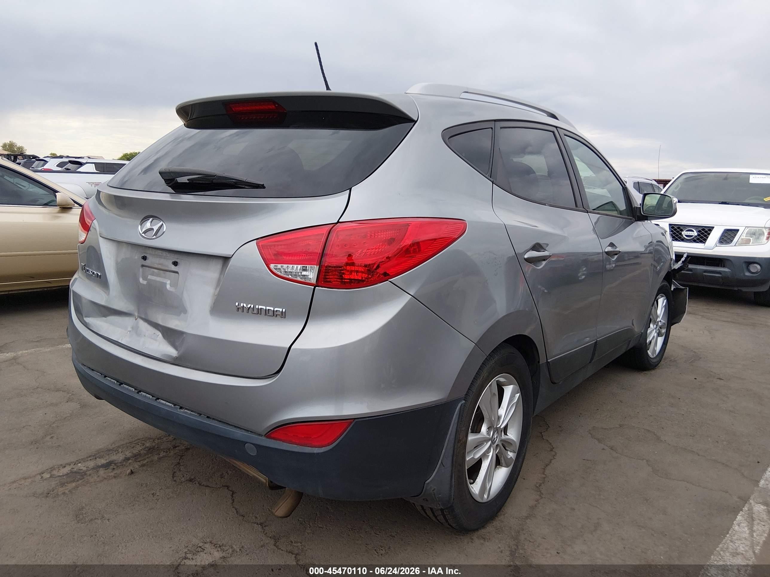 2013 Hyundai Tucson Gls Gray vin: KM8JU3AC0DU731072