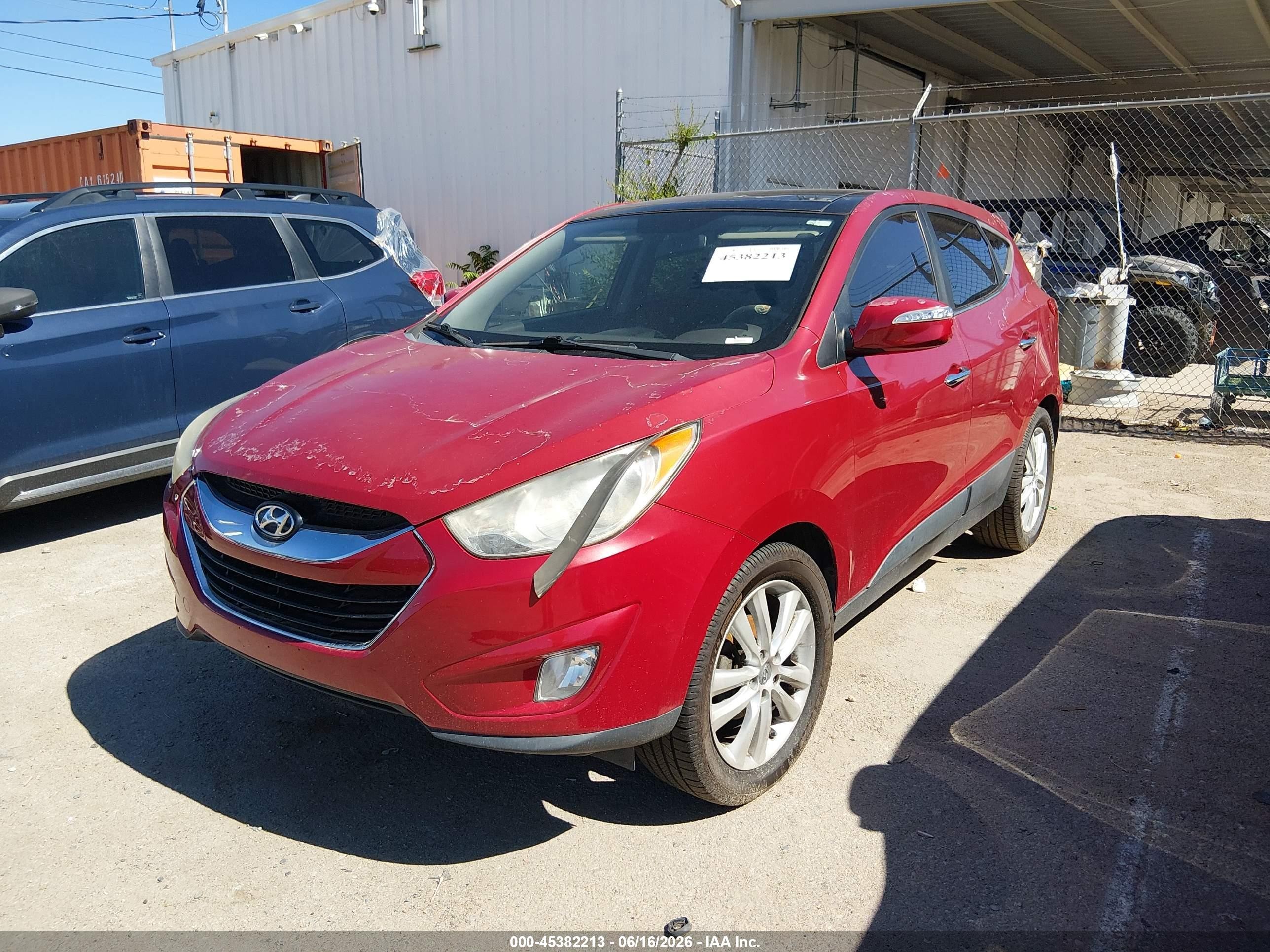 2010 Hyundai Tucson Limited Red vin: KM8JU3AC1AU011906