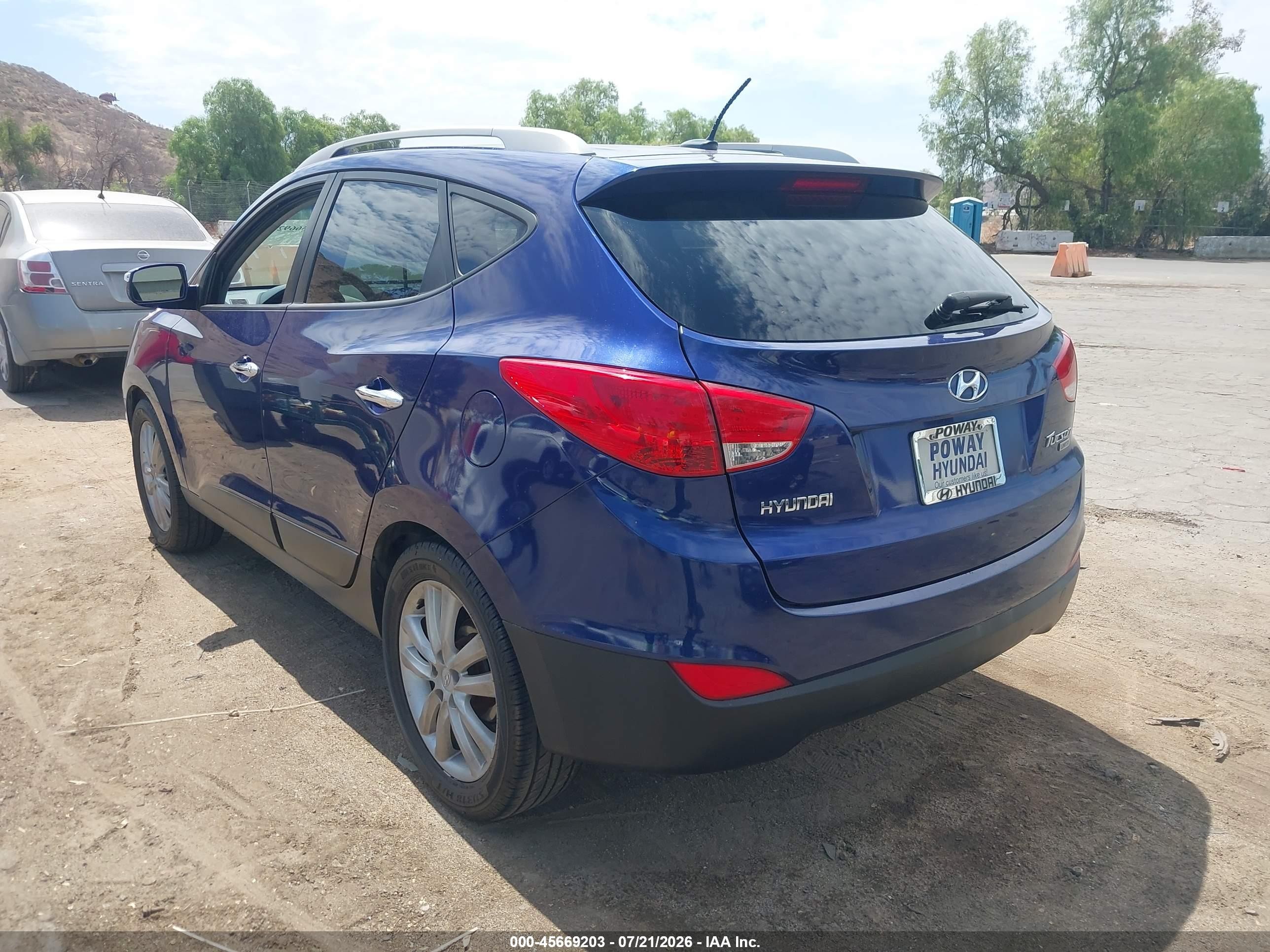 2010 Hyundai Tucson Limited Blue vin: KM8JU3AC1AU012117