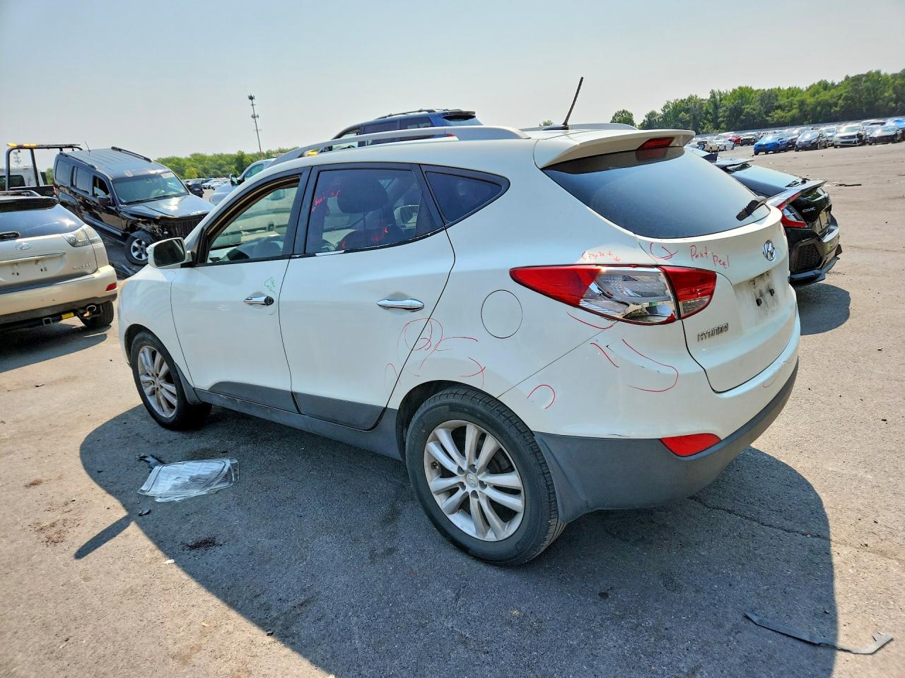 2010 Hyundai Tucson Limited White vin: KM8JU3AC1AU078585