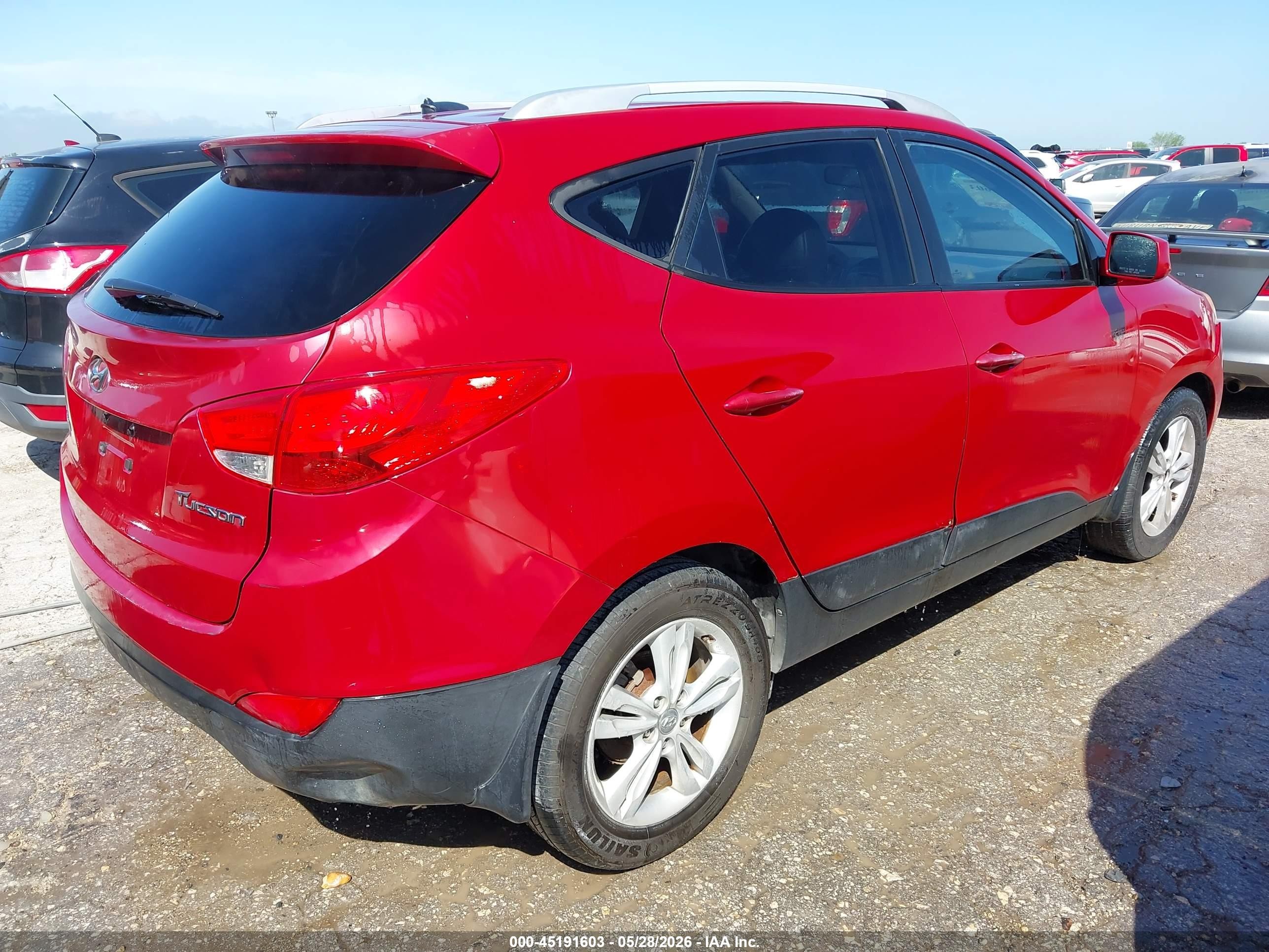 2010 Hyundai Tucson Gls Красный vin: KM8JU3AC1AU114310