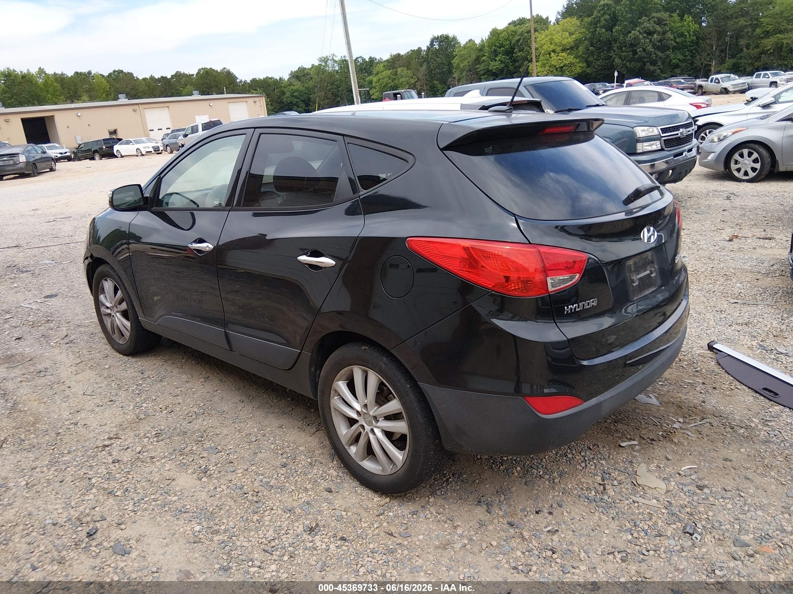 2011 Hyundai Tucson Limited Black vin: KM8JU3AC1BU142500