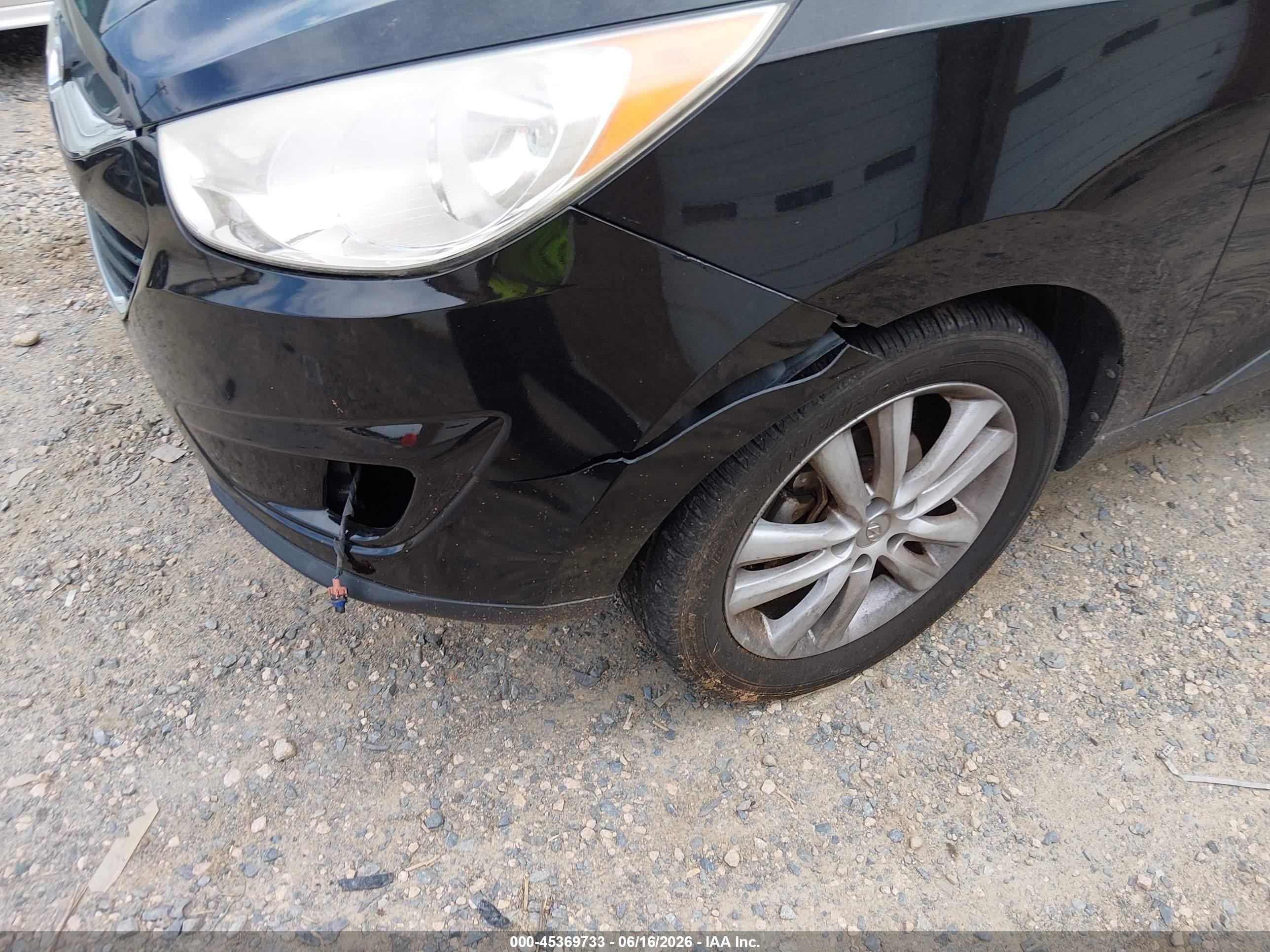 2011 Hyundai Tucson Limited Black vin: KM8JU3AC1BU142500