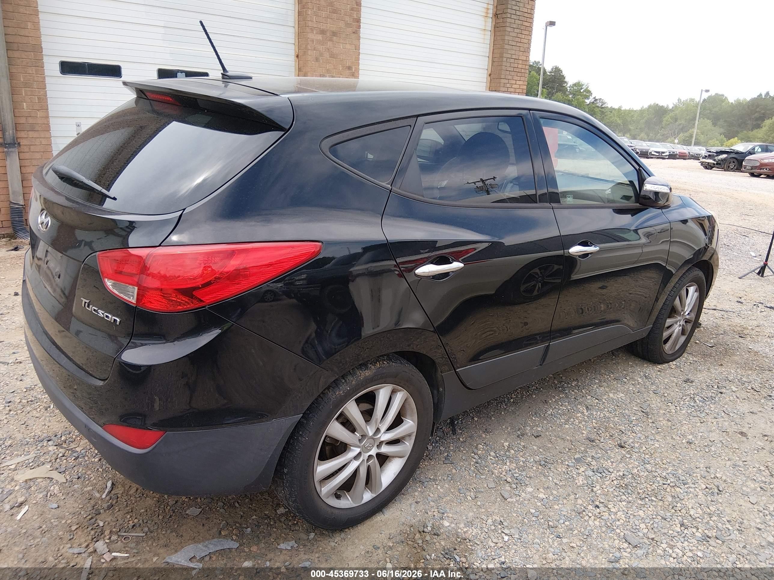 2011 Hyundai Tucson Limited Black vin: KM8JU3AC1BU142500