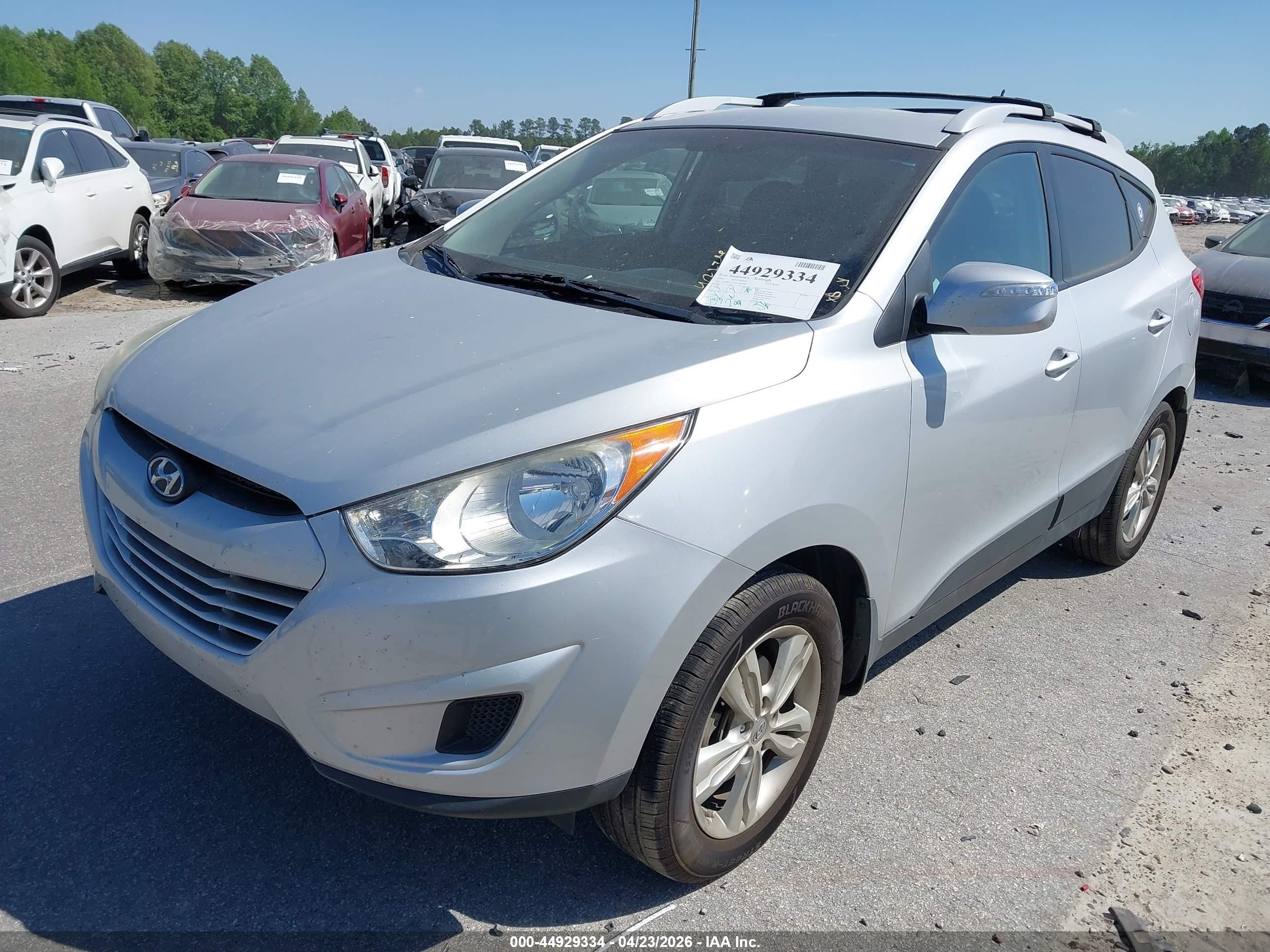 2012 Hyundai Tucson Gls Silver vin: KM8JU3AC1CU404128