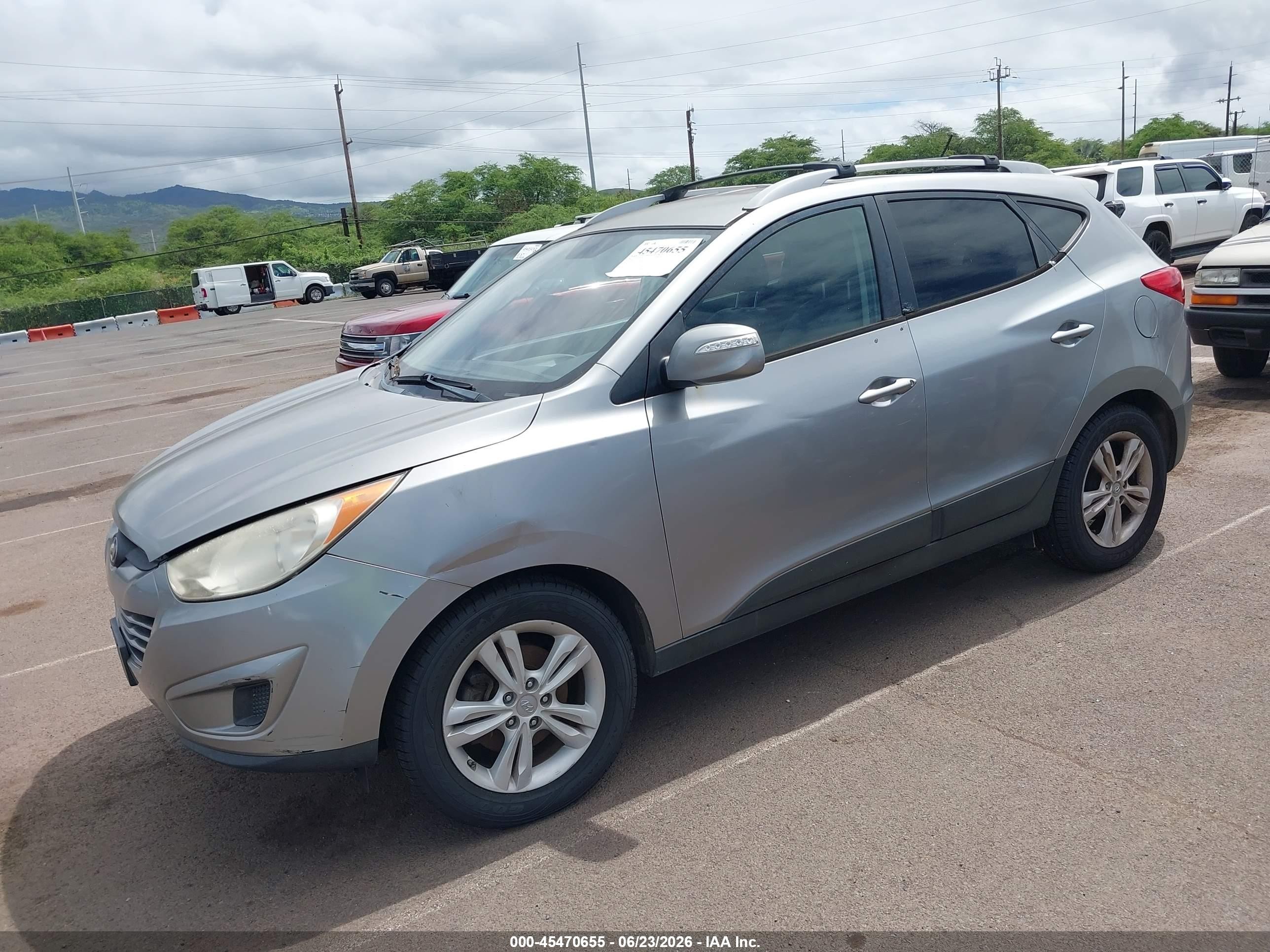 2012 Hyundai Tucson Gls Gray vin: KM8JU3AC1CU455113