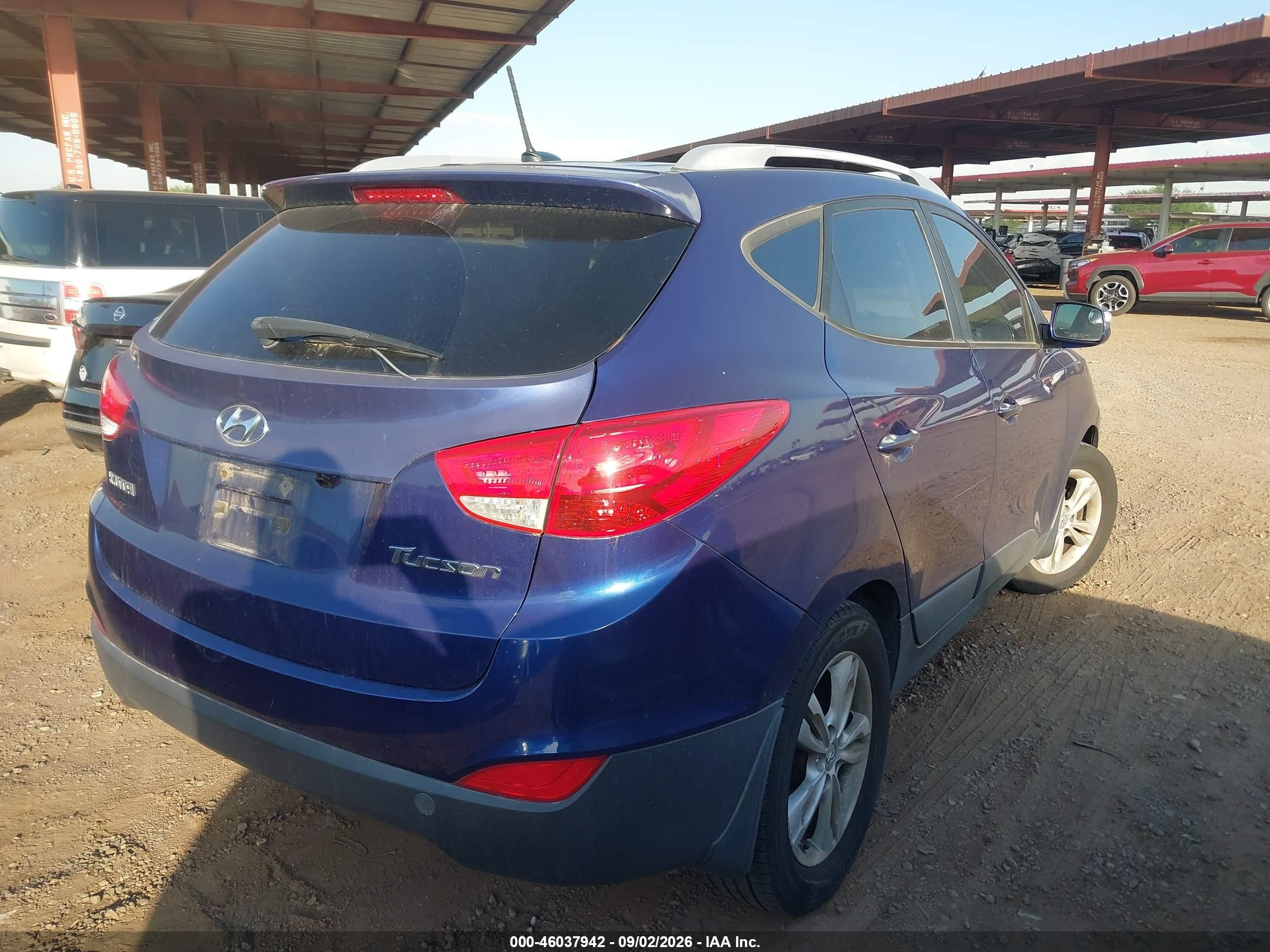 2012 Hyundai Tucson Gls Blue vin: KM8JU3AC1CU459338