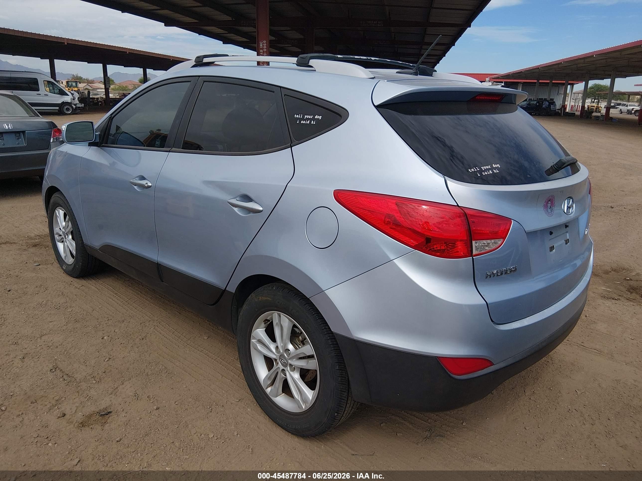 2012 Hyundai Tucson Gls Blue vin: KM8JU3AC1CU511907