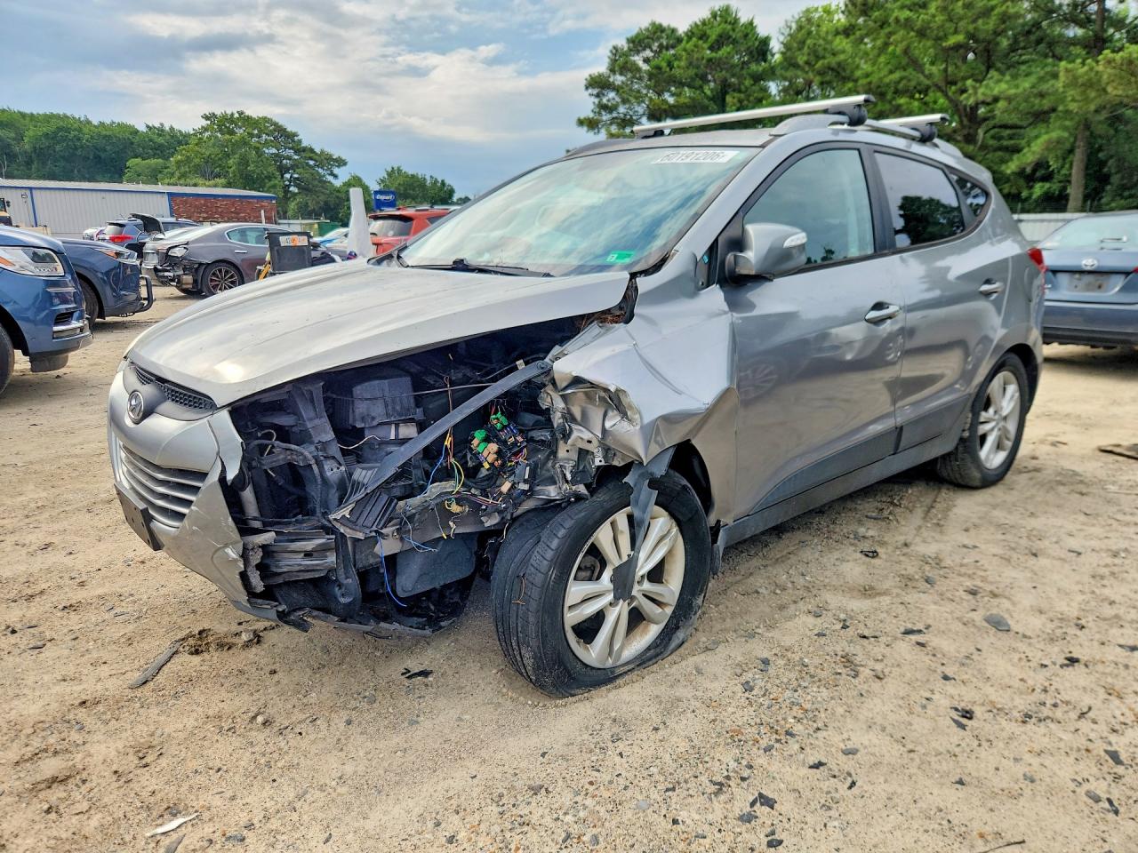 2013 Hyundai Tucson Gls Gray vin: KM8JU3AC1DU639517