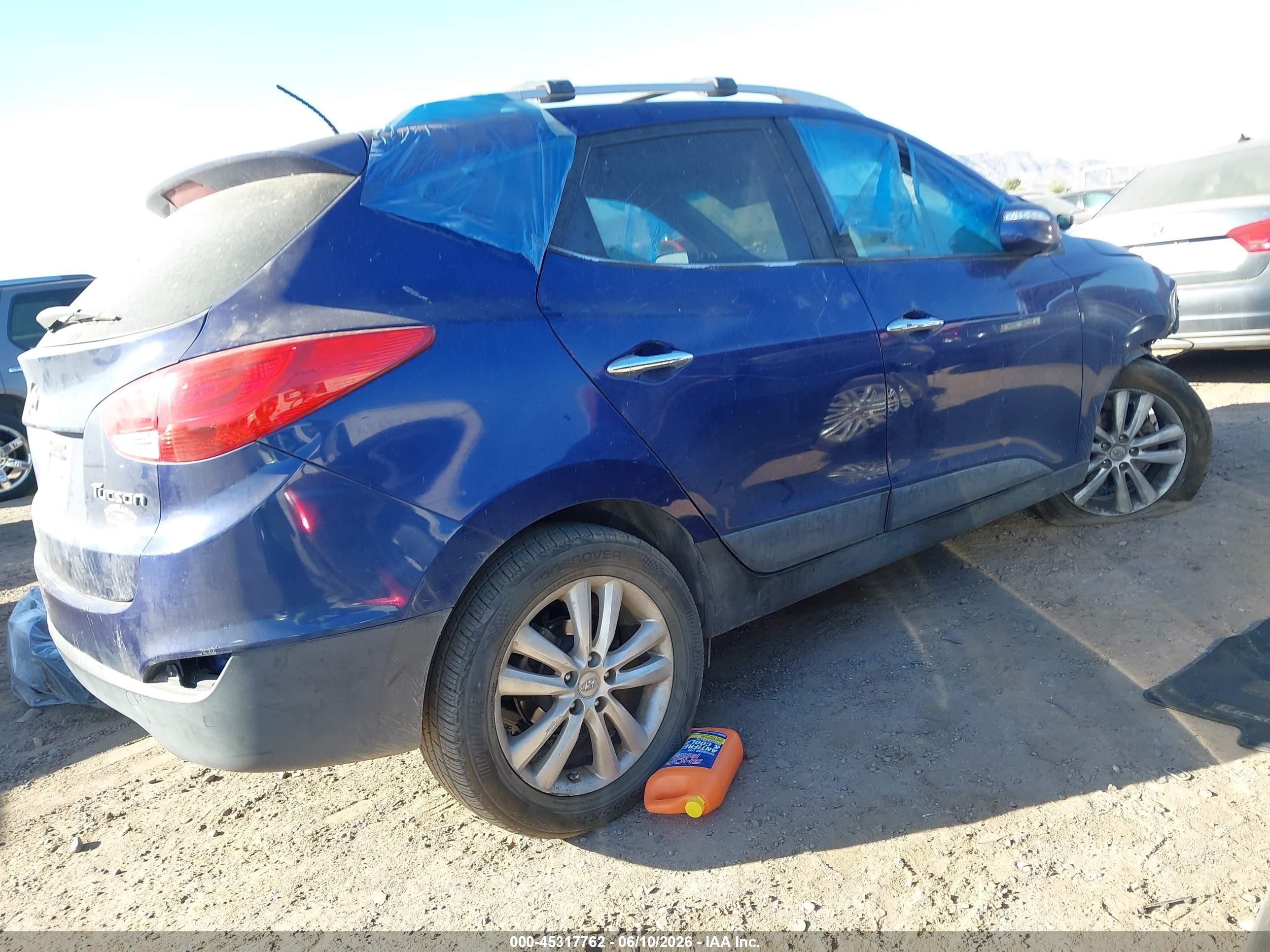 2013 Hyundai Tucson Limited Blue vin: KM8JU3AC1DU672968