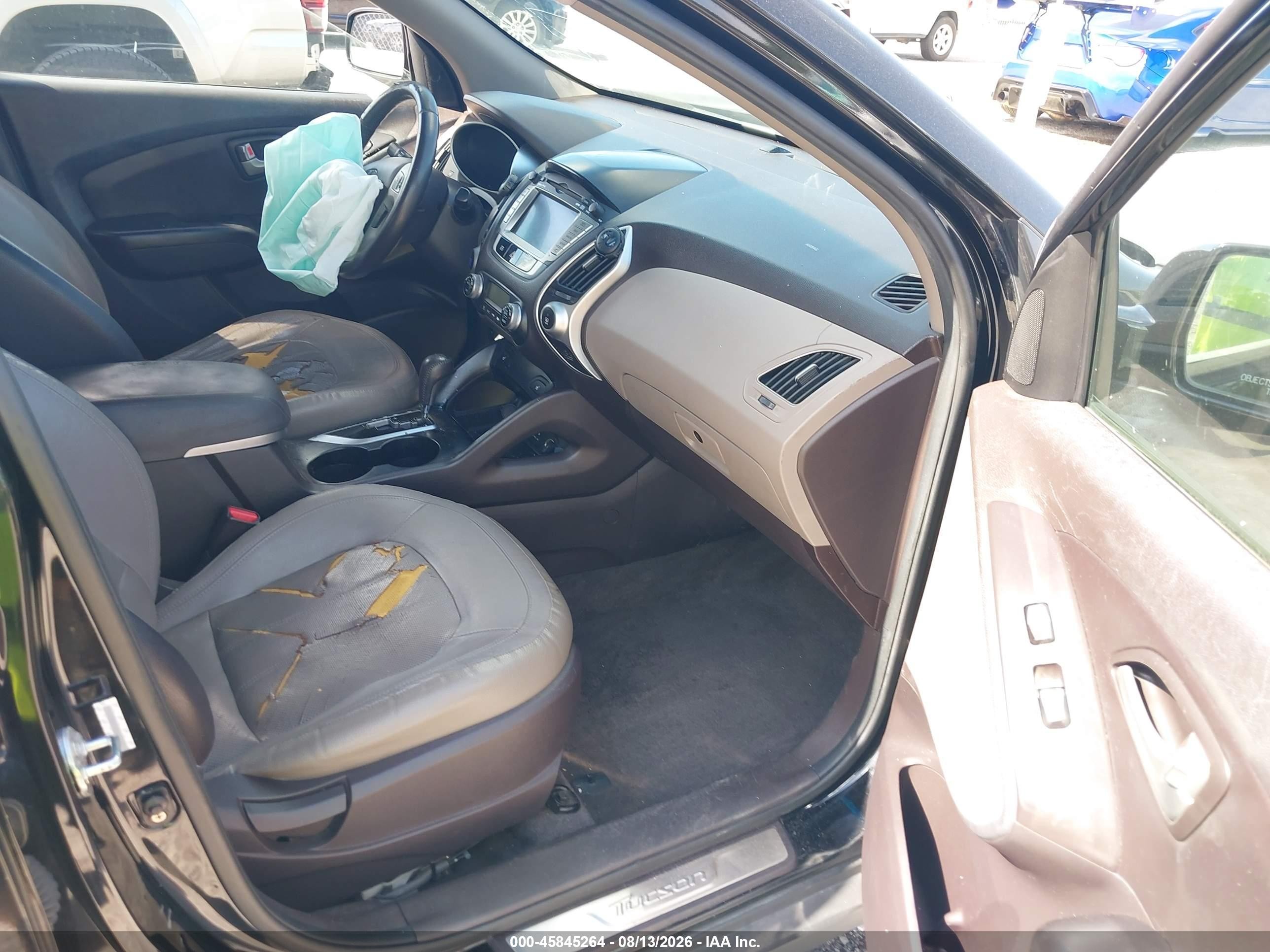 2013 Hyundai Tucson Limited Черный vin: KM8JU3AC1DU693187