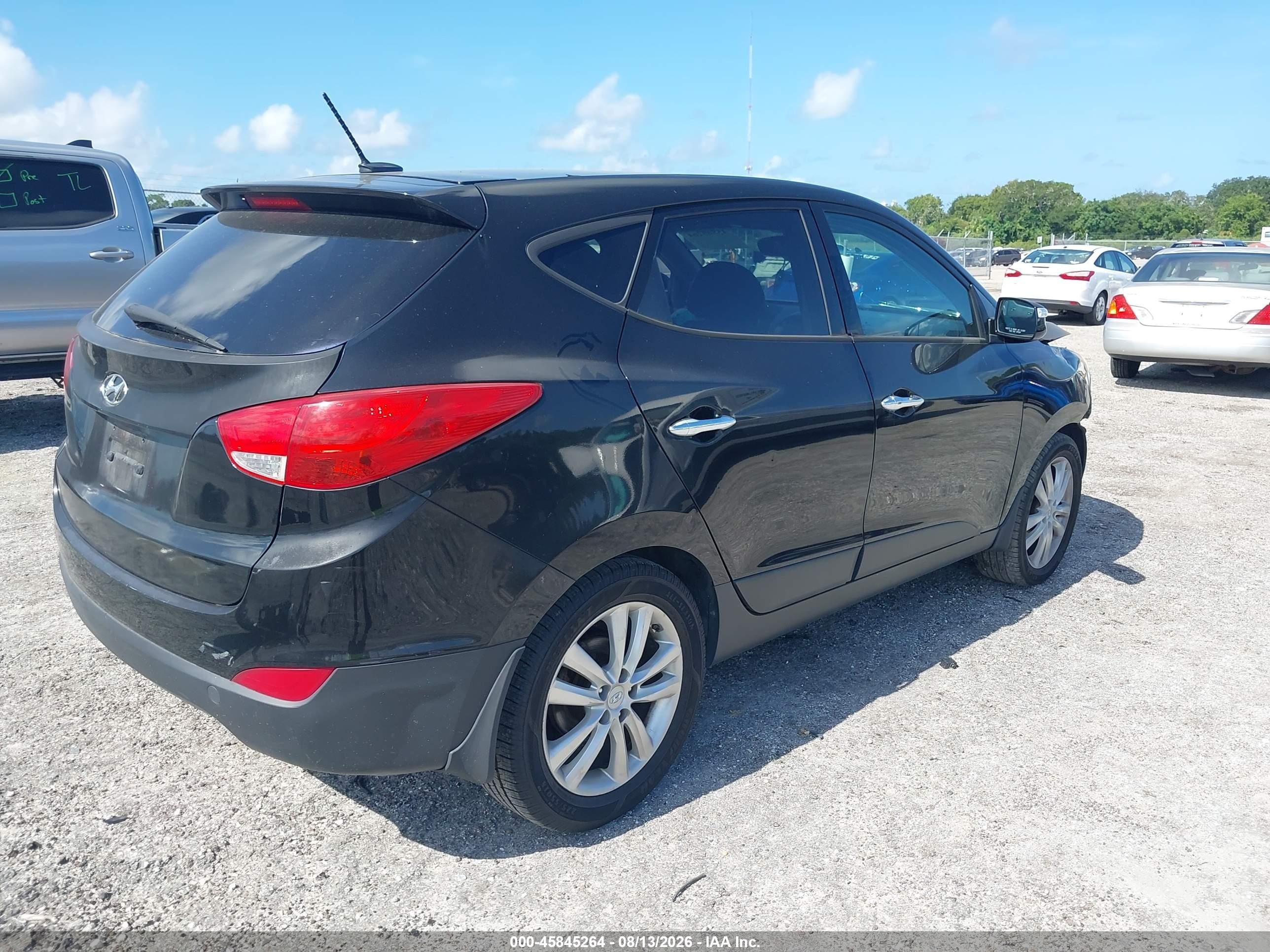 2013 Hyundai Tucson Limited Черный vin: KM8JU3AC1DU693187