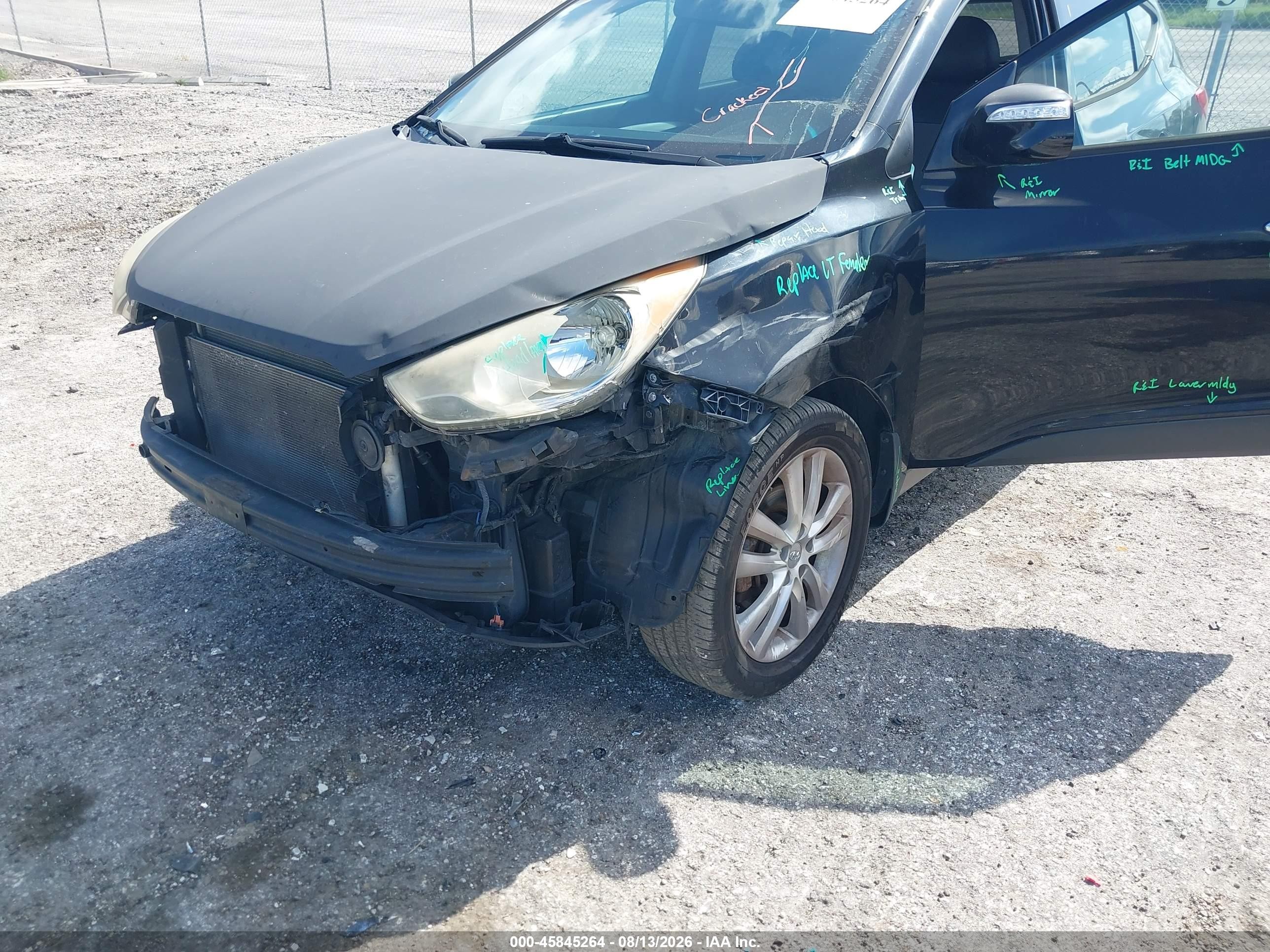 2013 Hyundai Tucson Limited Черный vin: KM8JU3AC1DU693187