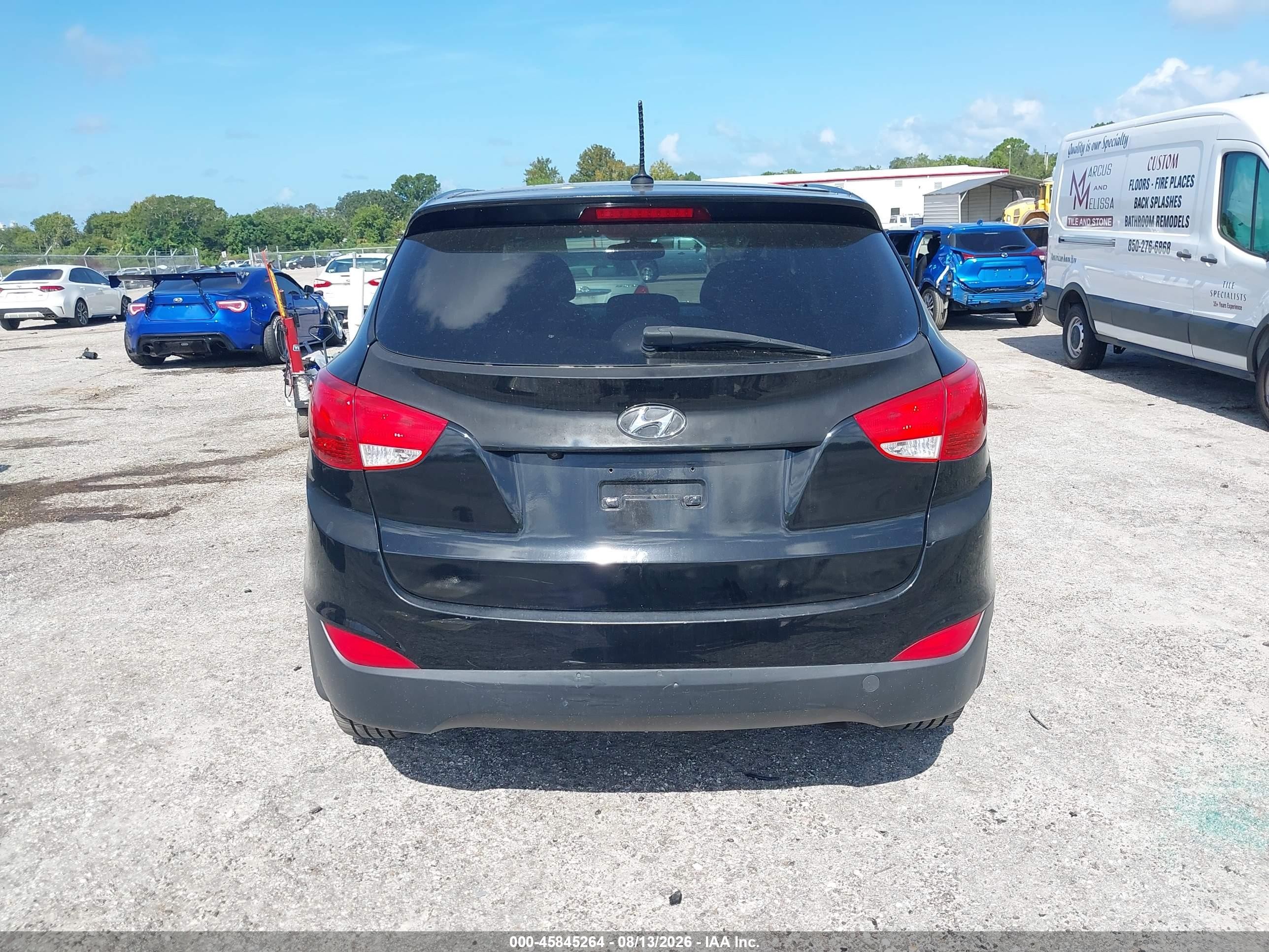 2013 Hyundai Tucson Limited Черный vin: KM8JU3AC1DU693187