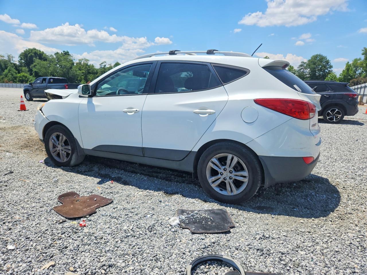 2013 Hyundai Tucson Gls White vin: KM8JU3AC1DU707153