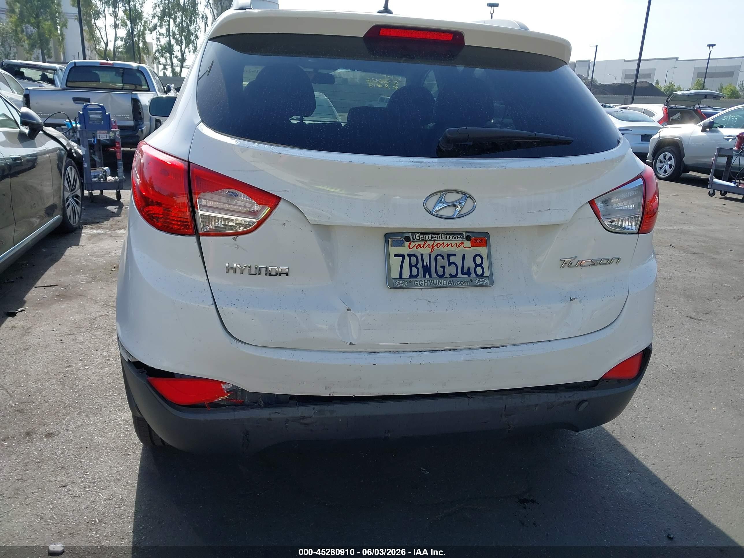 2013 Hyundai Tucson Gls White vin: KM8JU3AC1DU753971