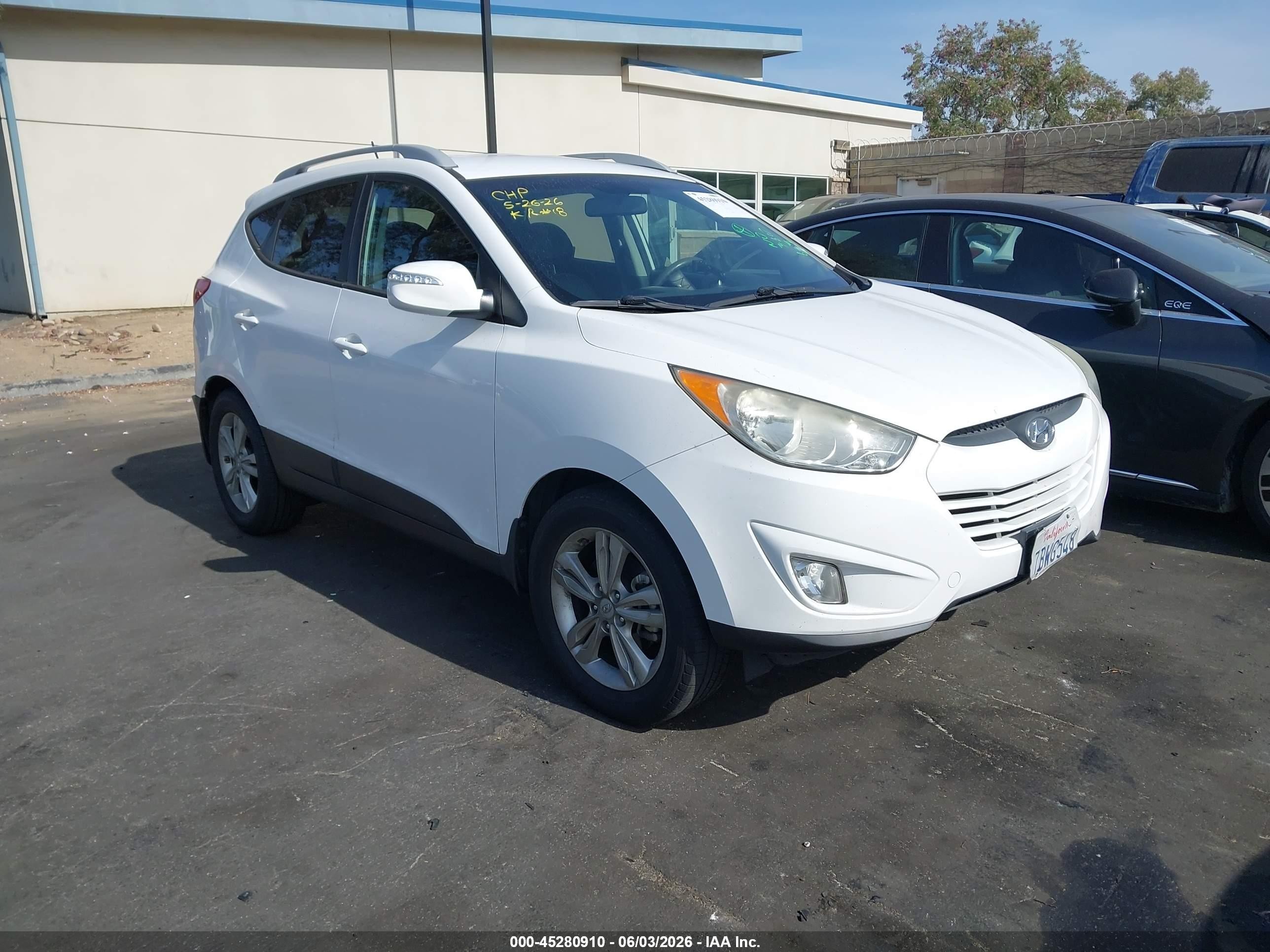 2013 Hyundai Tucson Gls White vin: KM8JU3AC1DU753971