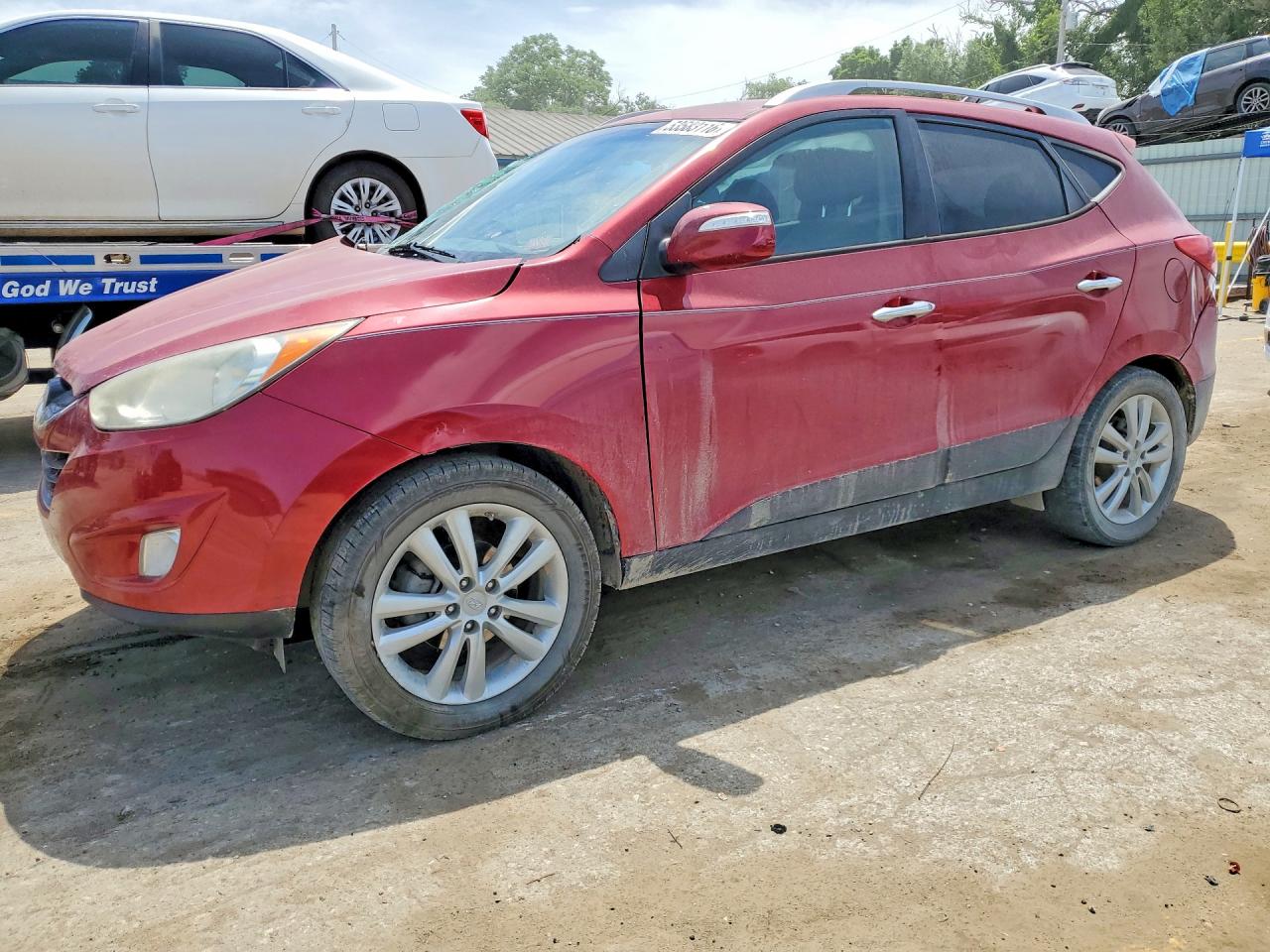 2010 Hyundai Tucson Limited Burgundy vin: KM8JU3AC2AU101064