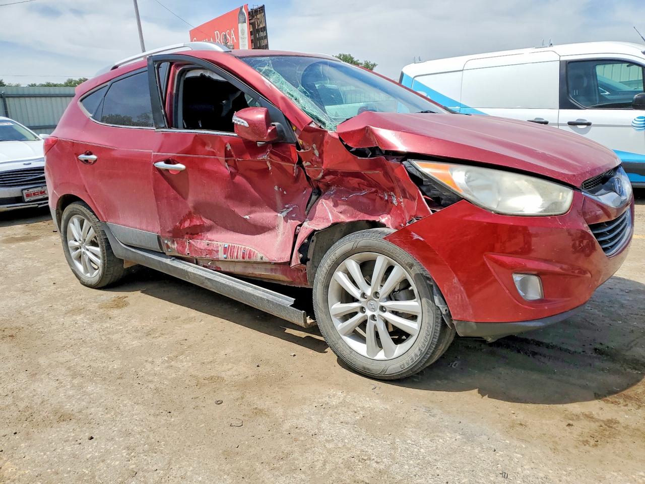 2010 Hyundai Tucson Limited Бордовый vin: KM8JU3AC2AU101064