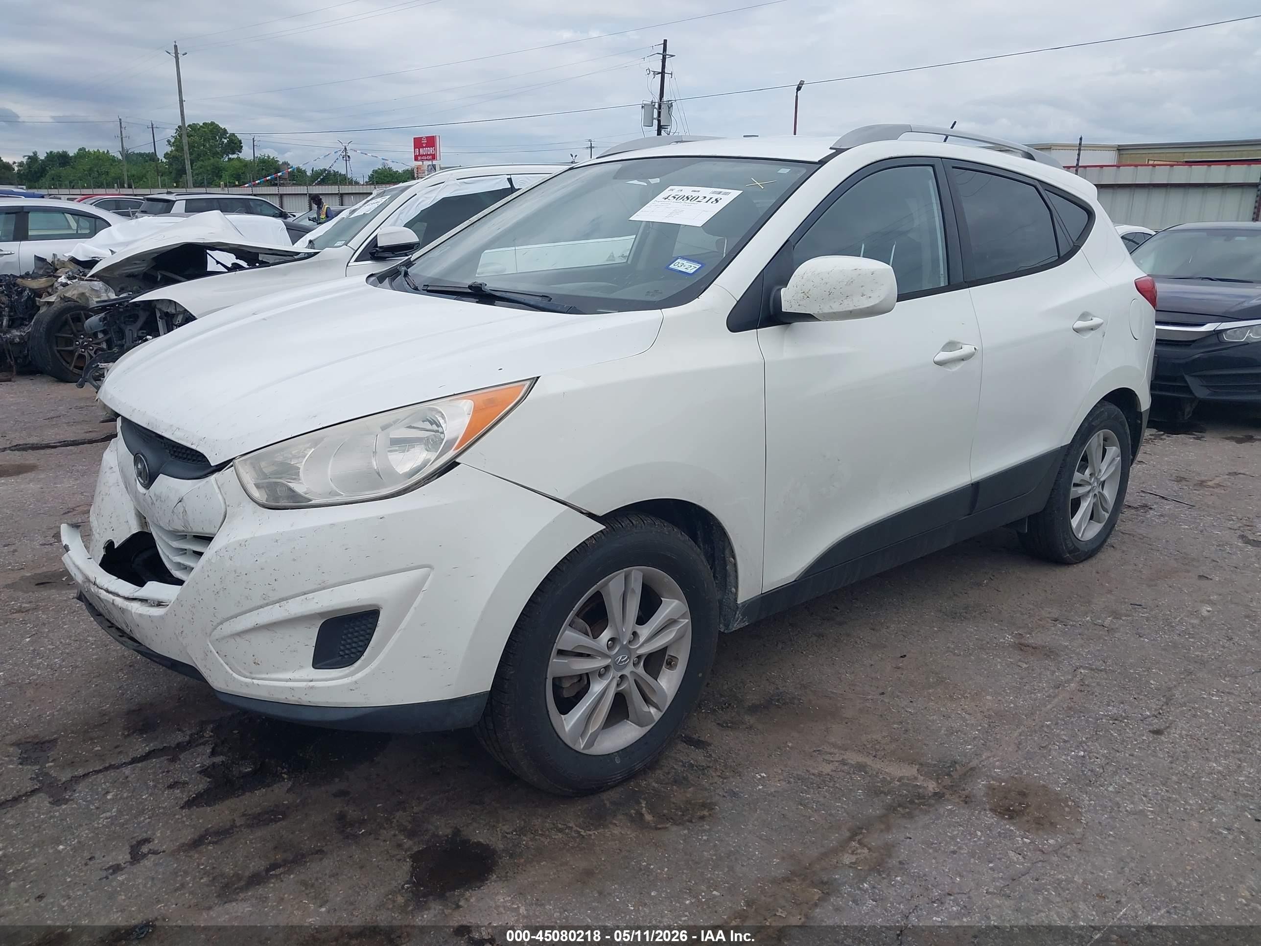 2011 Hyundai Tucson Gls White vin: KM8JU3AC2BU126399