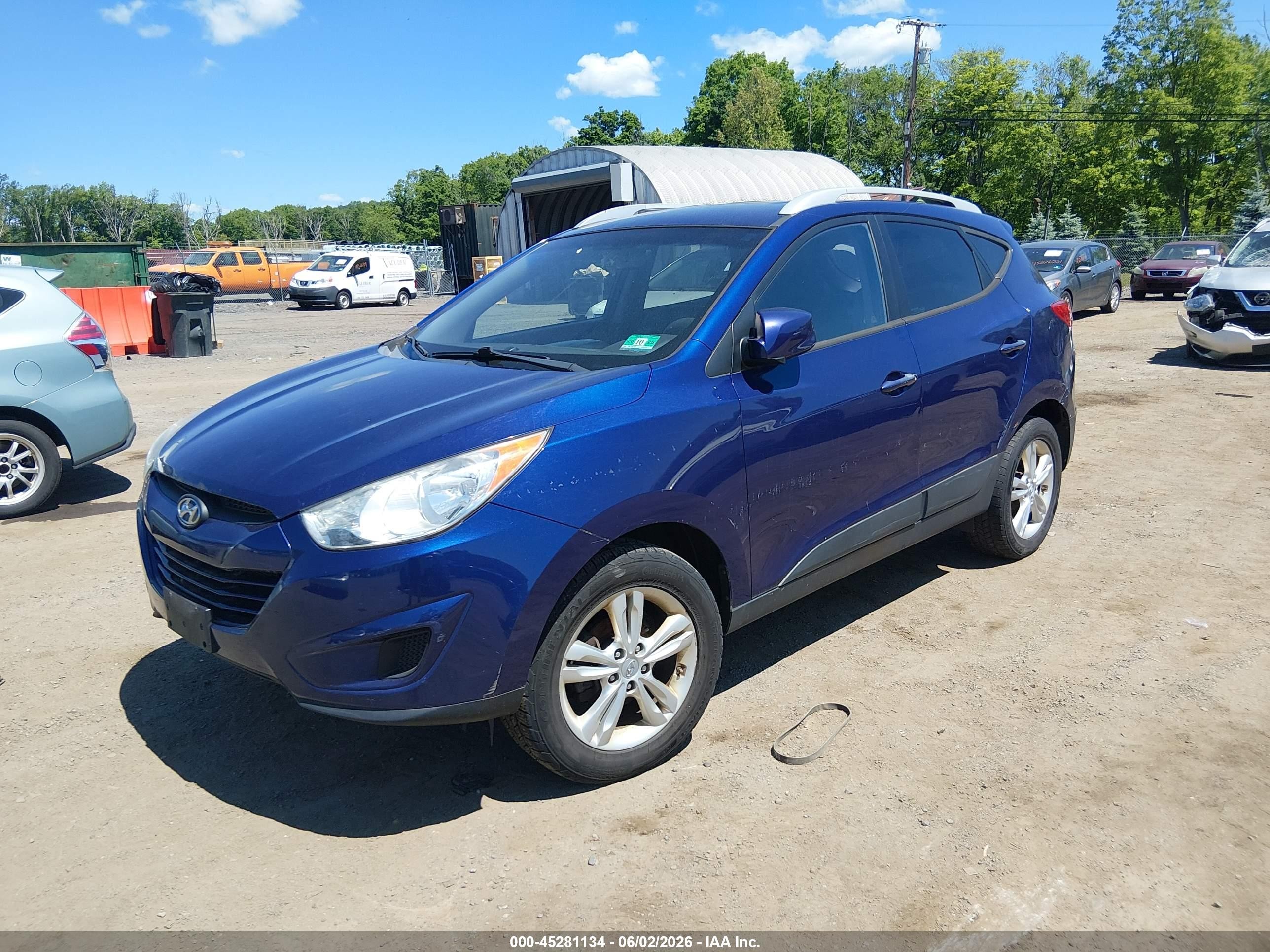 2011 Hyundai Tucson Gls Blue vin: KM8JU3AC2BU158396