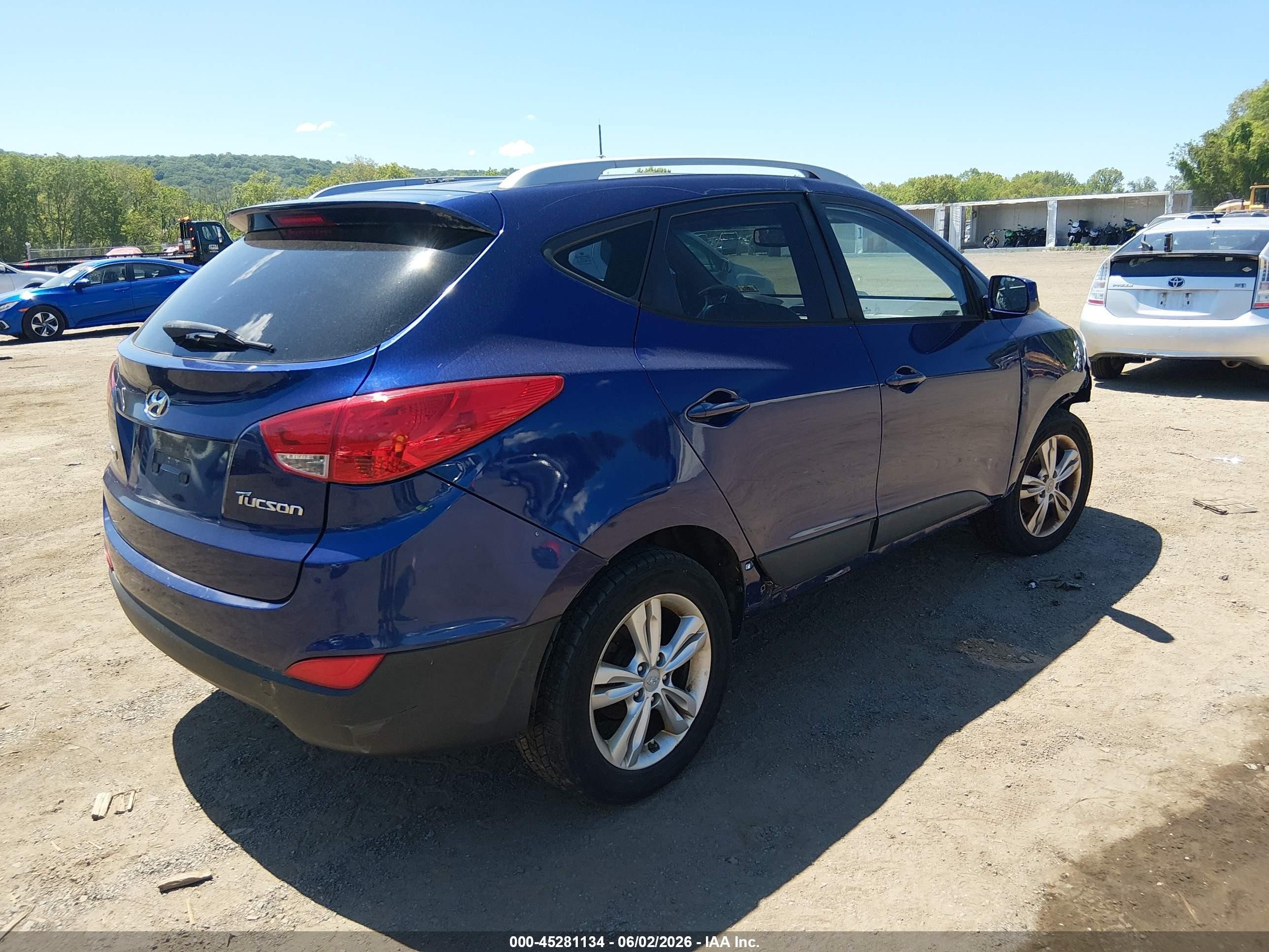 2011 Hyundai Tucson Gls Blue vin: KM8JU3AC2BU158396