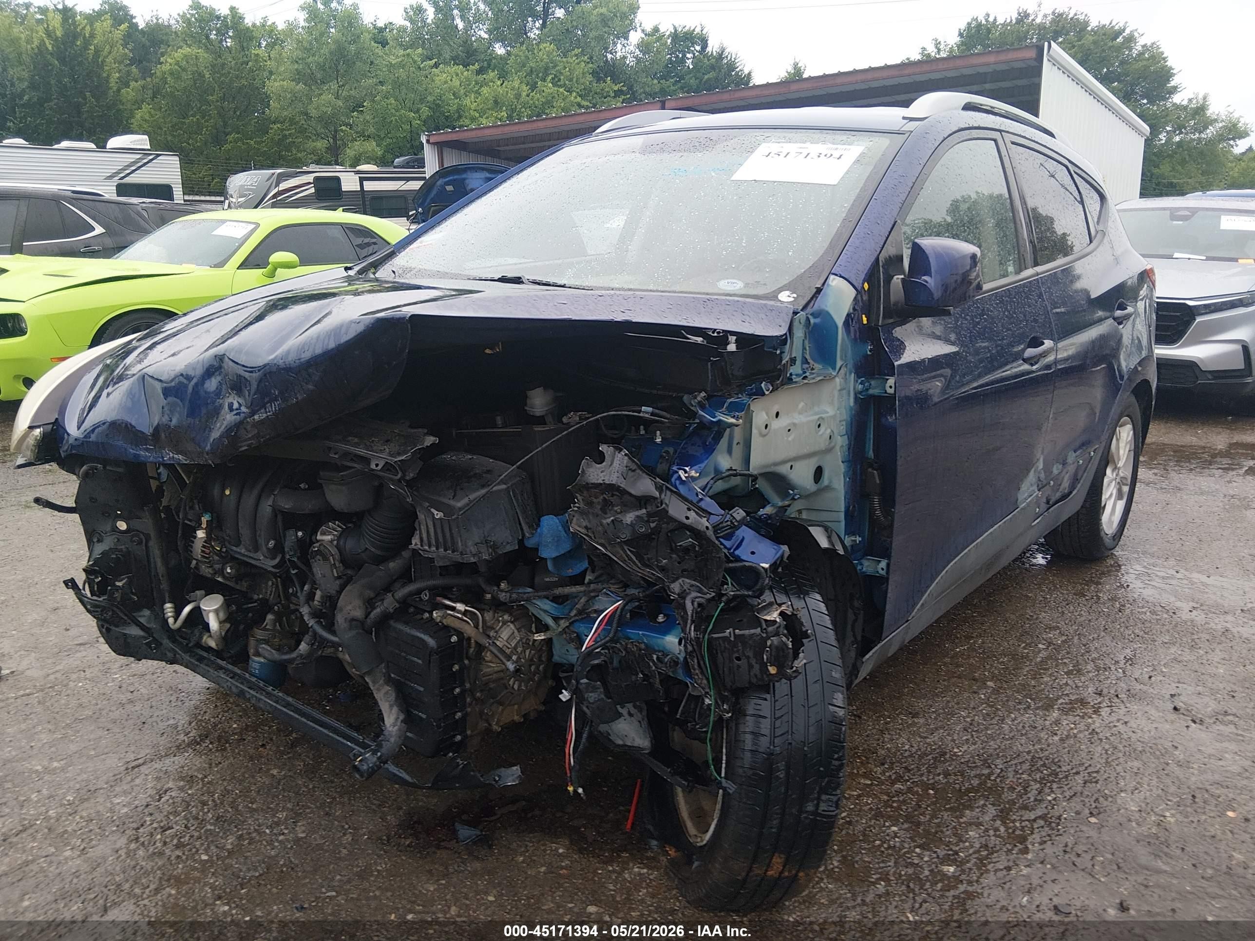 2011 Hyundai Tucson Gls Blue vin: KM8JU3AC2BU205118