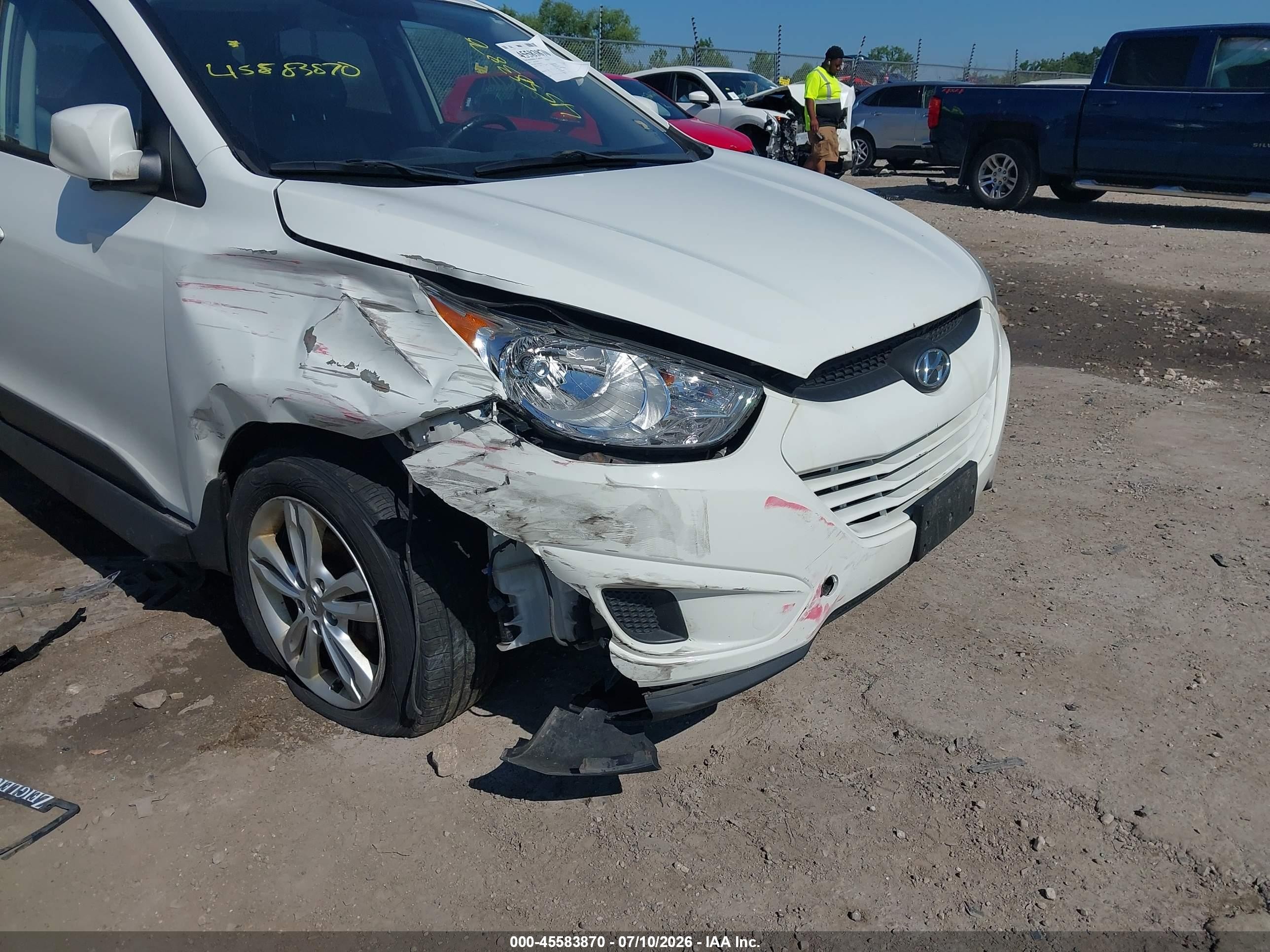 2011 Hyundai Tucson Gls White vin: KM8JU3AC2BU314663
