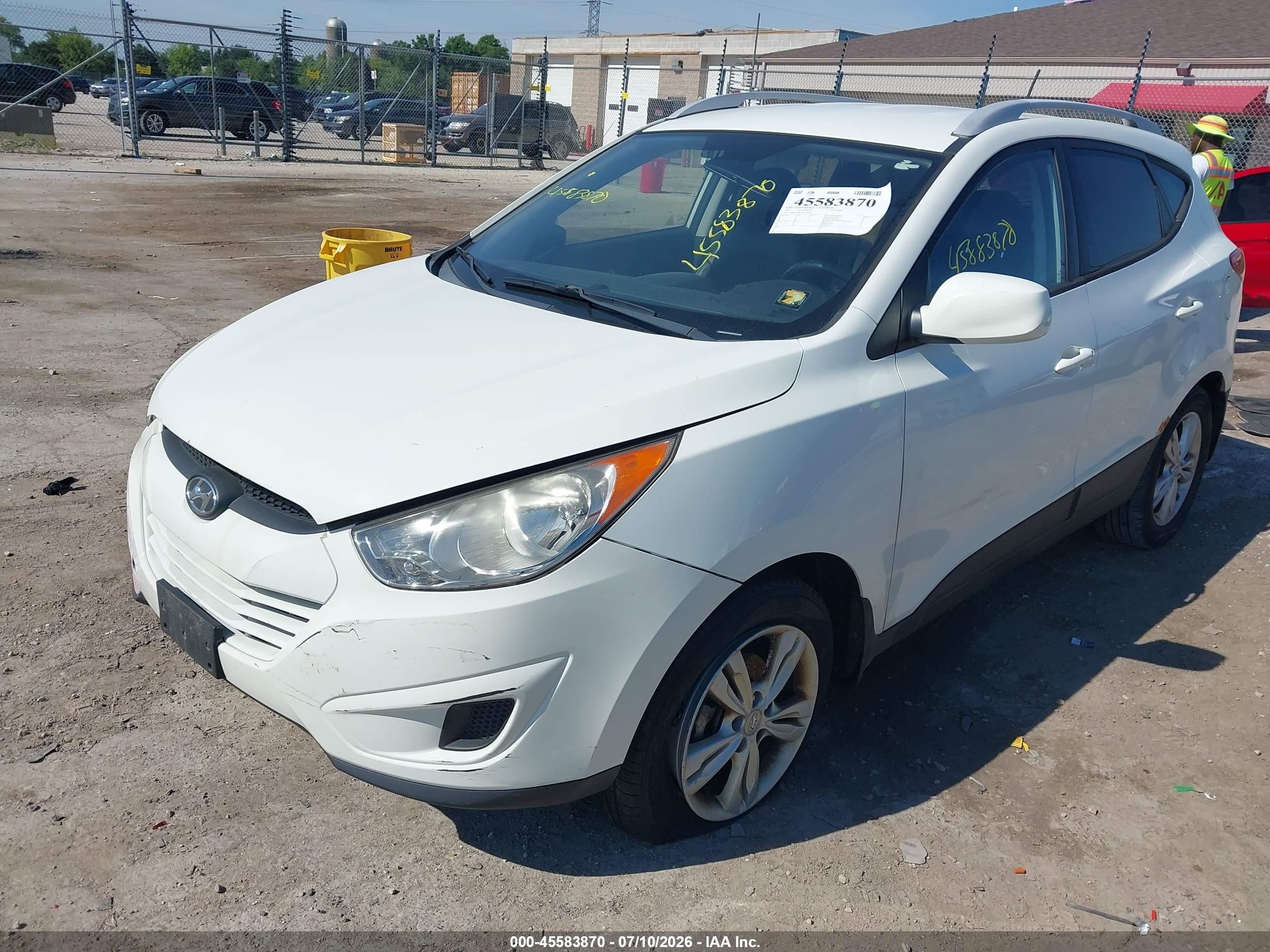 2011 Hyundai Tucson Gls White vin: KM8JU3AC2BU314663