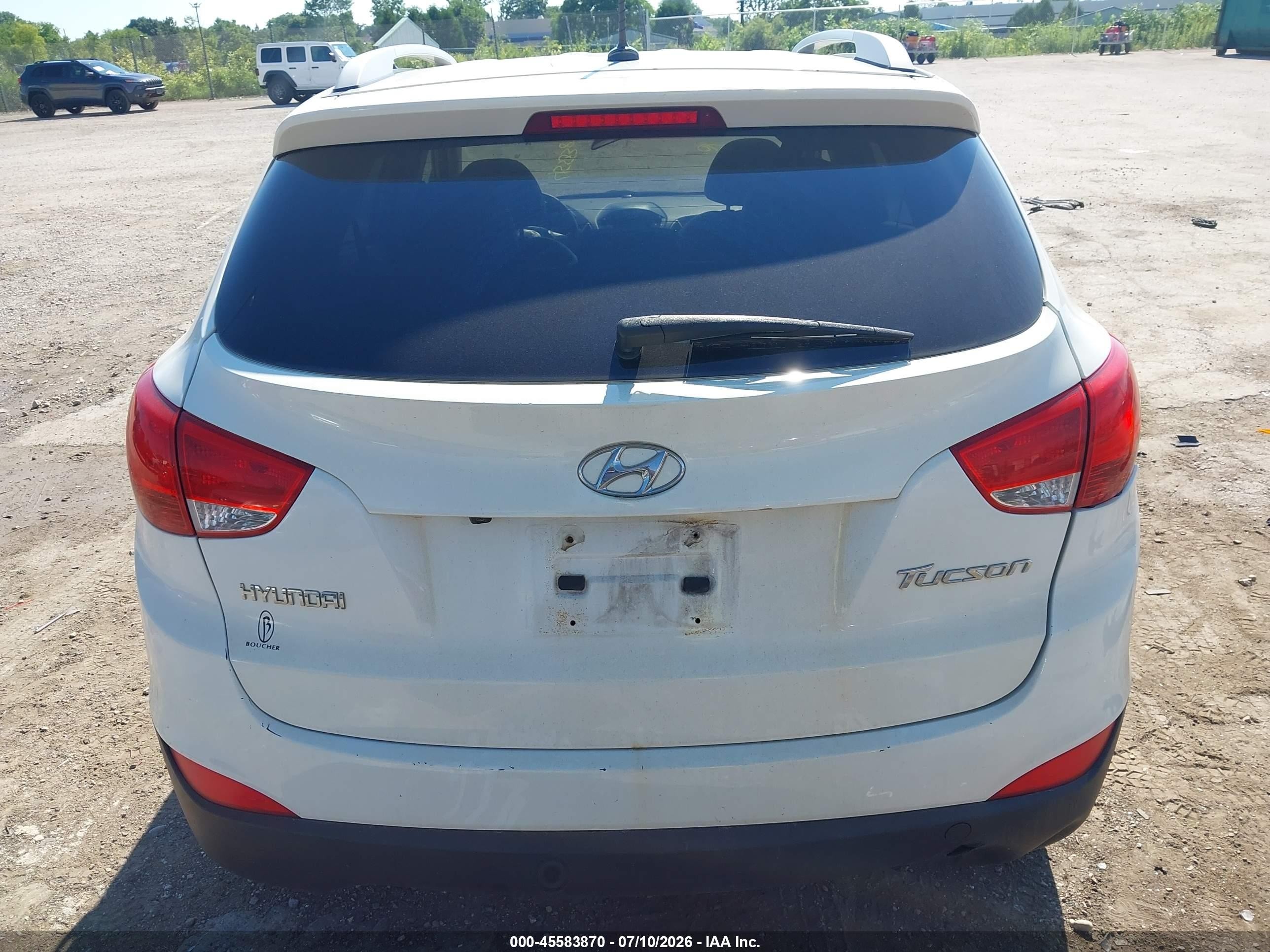 2011 Hyundai Tucson Gls White vin: KM8JU3AC2BU314663