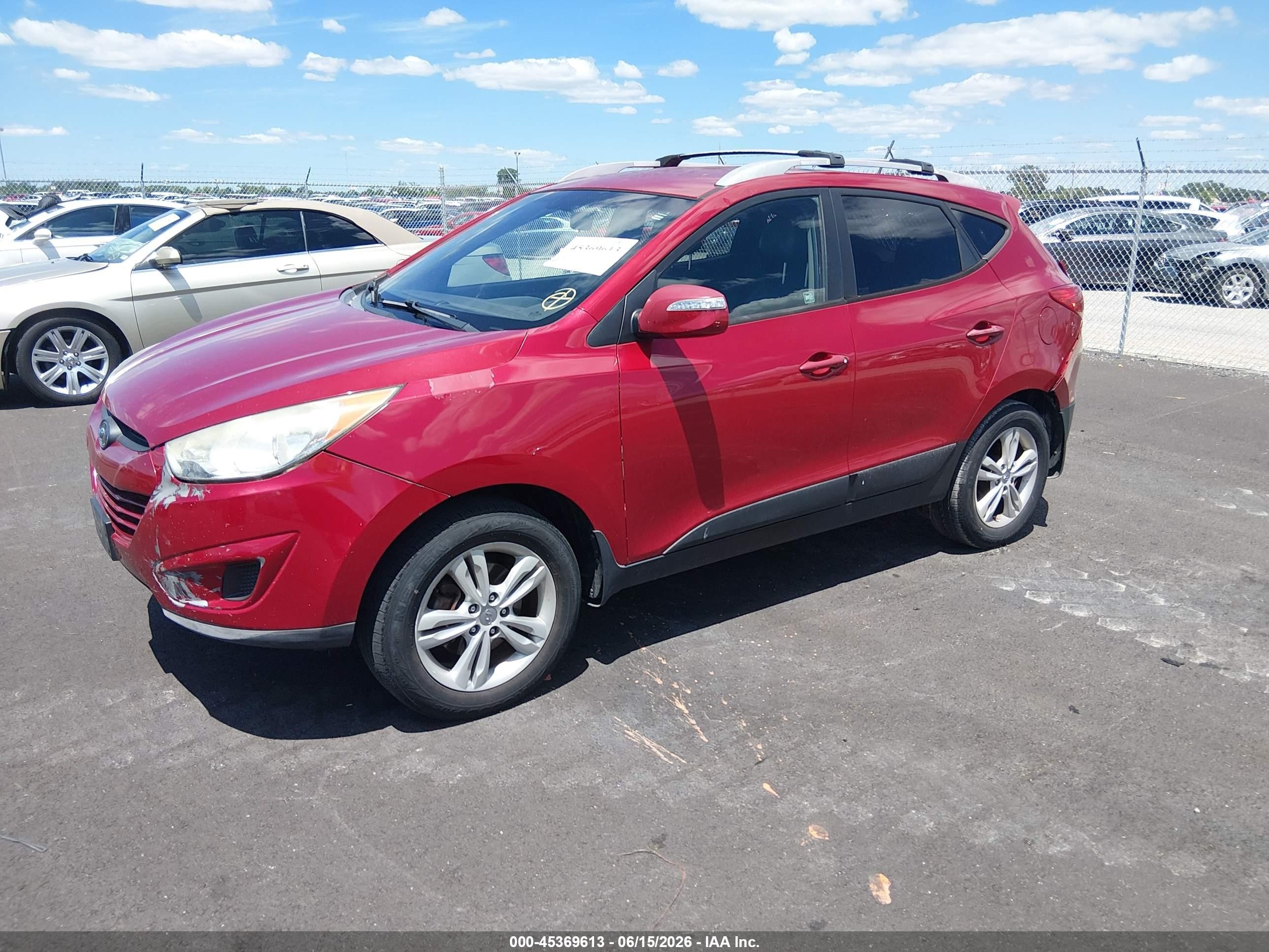 2012 Hyundai Tucson Gls Red vin: KM8JU3AC2CU399778
