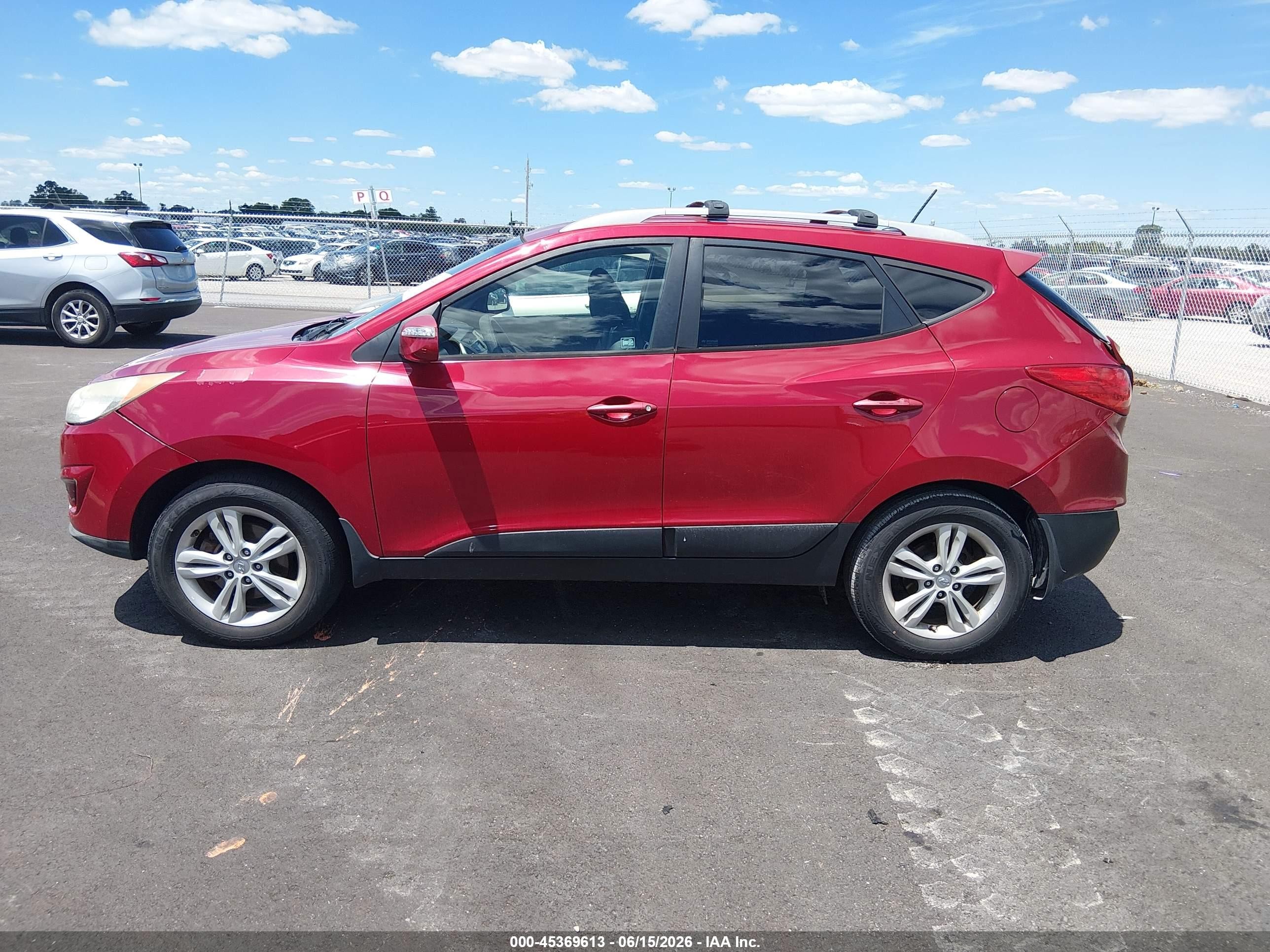 2012 Hyundai Tucson Gls Red vin: KM8JU3AC2CU399778