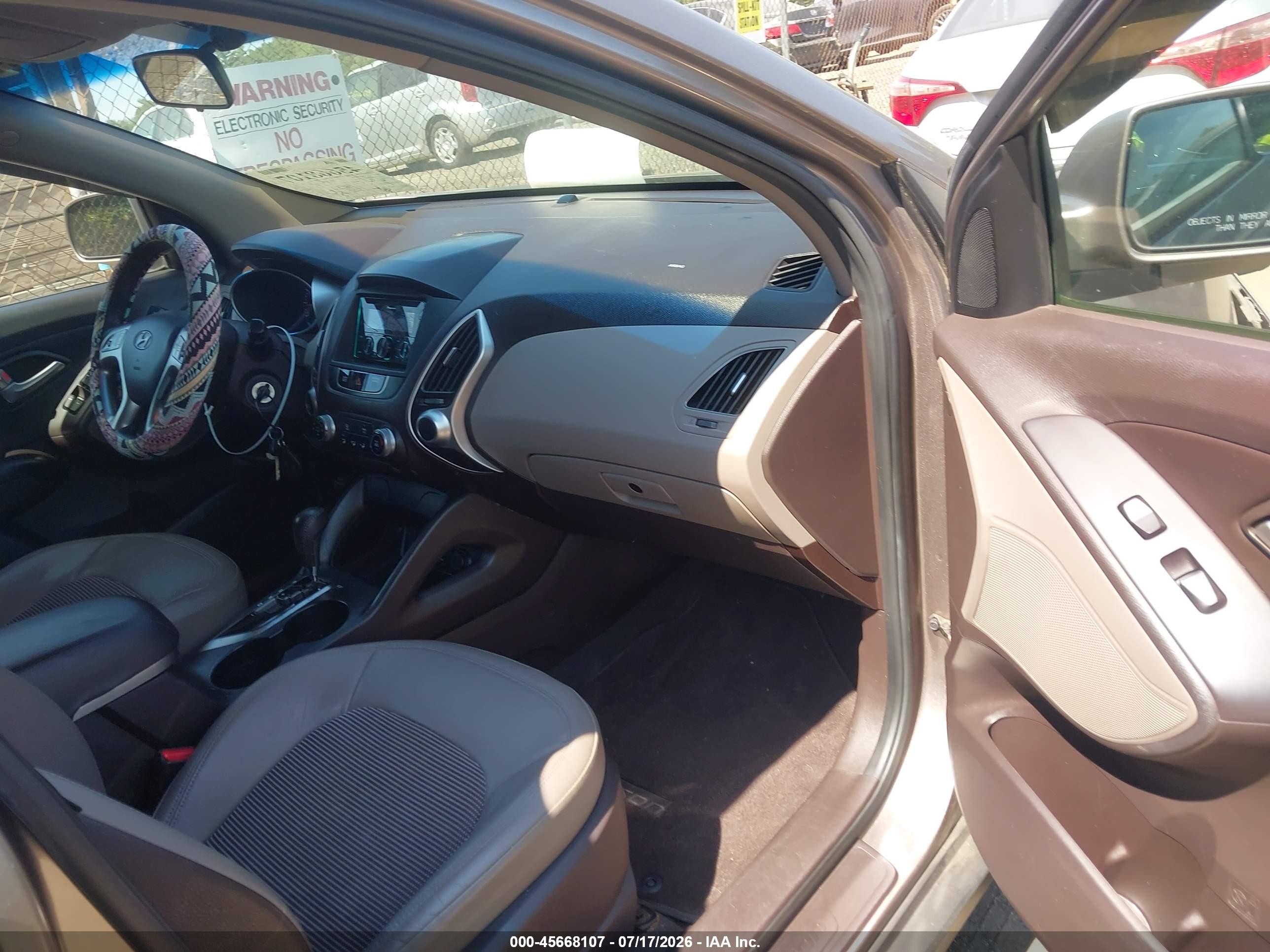 2012 Hyundai Tucson Gls Tan vin: KM8JU3AC2CU472518