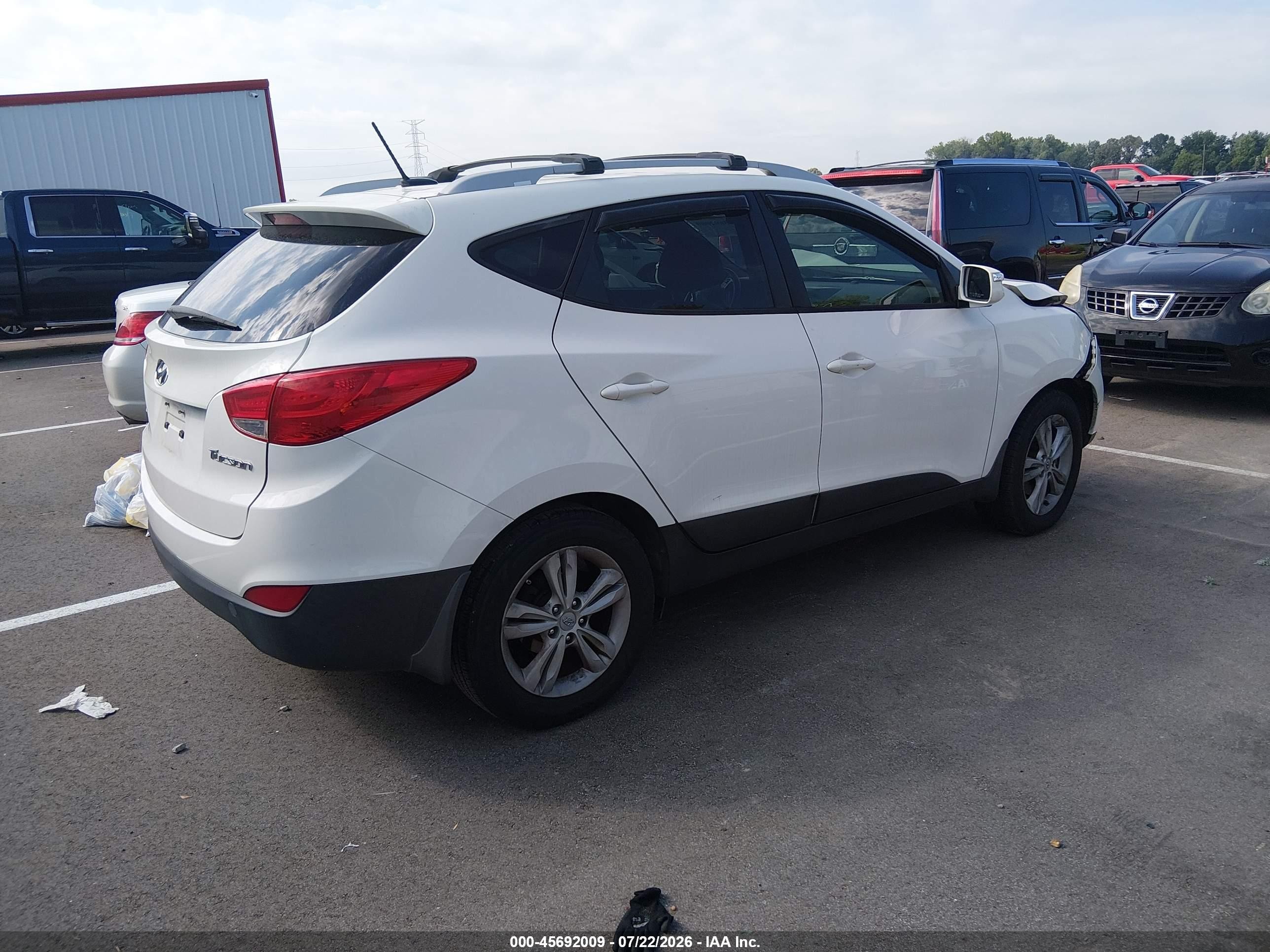 2012 Hyundai Tucson Gls Белый vin: KM8JU3AC2CU497659