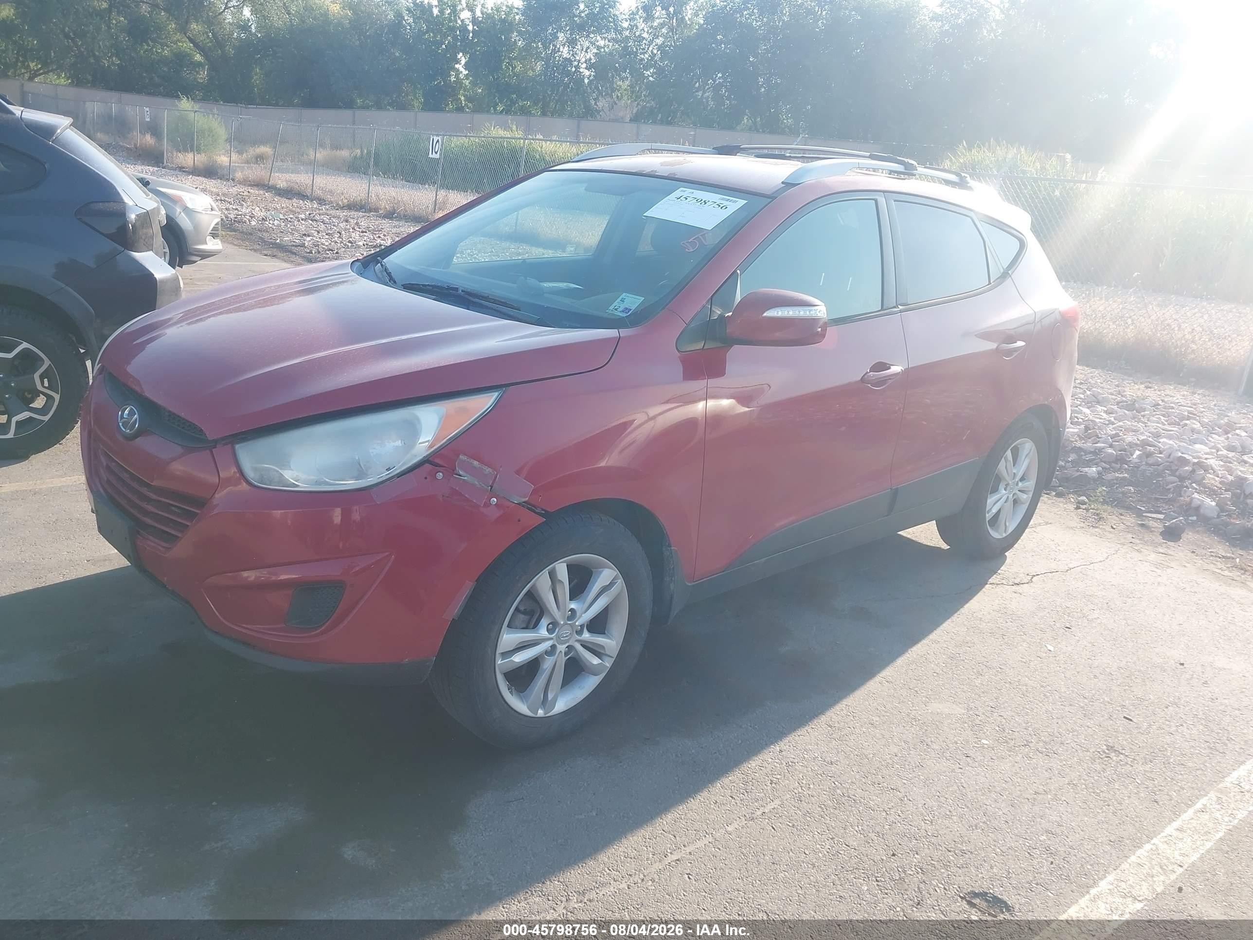 2012 Hyundai Tucson Gls Red vin: KM8JU3AC2CU535021