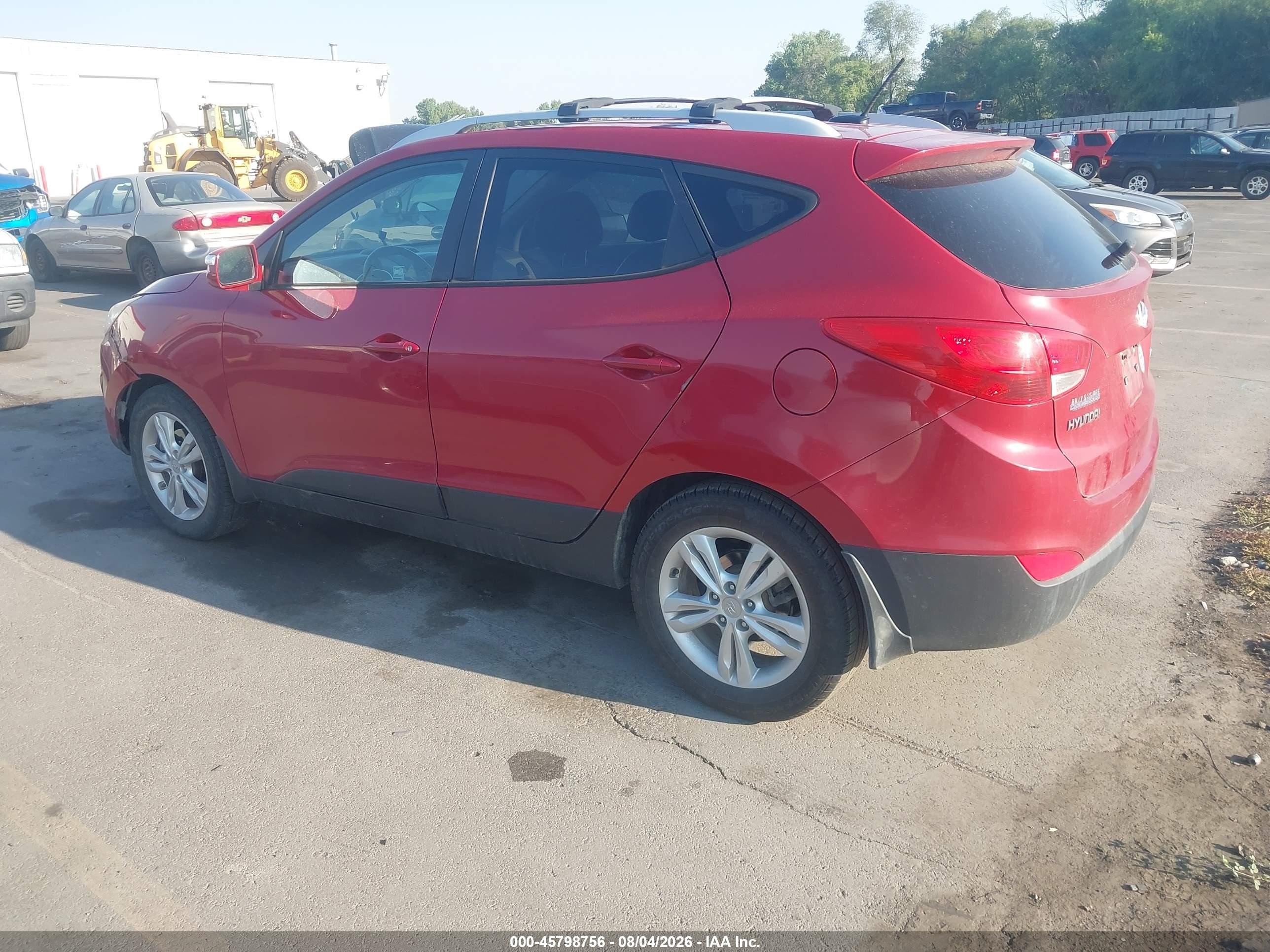 2012 Hyundai Tucson Gls Red vin: KM8JU3AC2CU535021