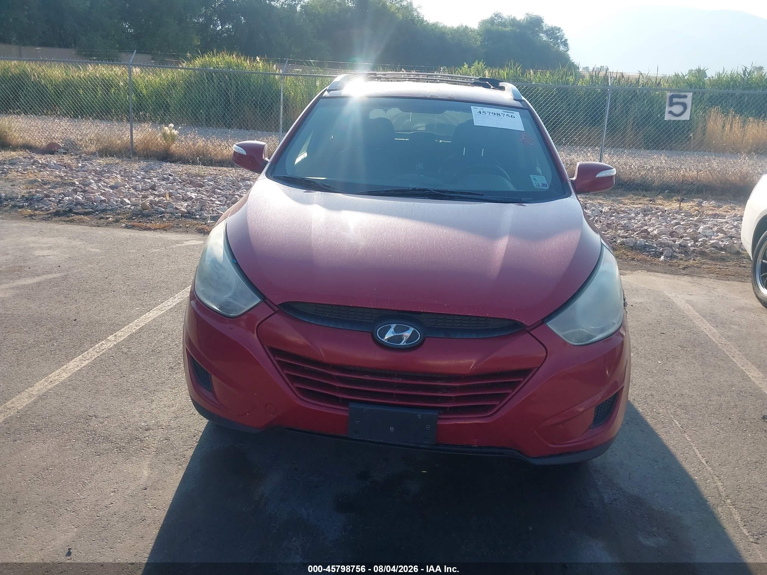 2012 Hyundai Tucson Gls Red vin: KM8JU3AC2CU535021