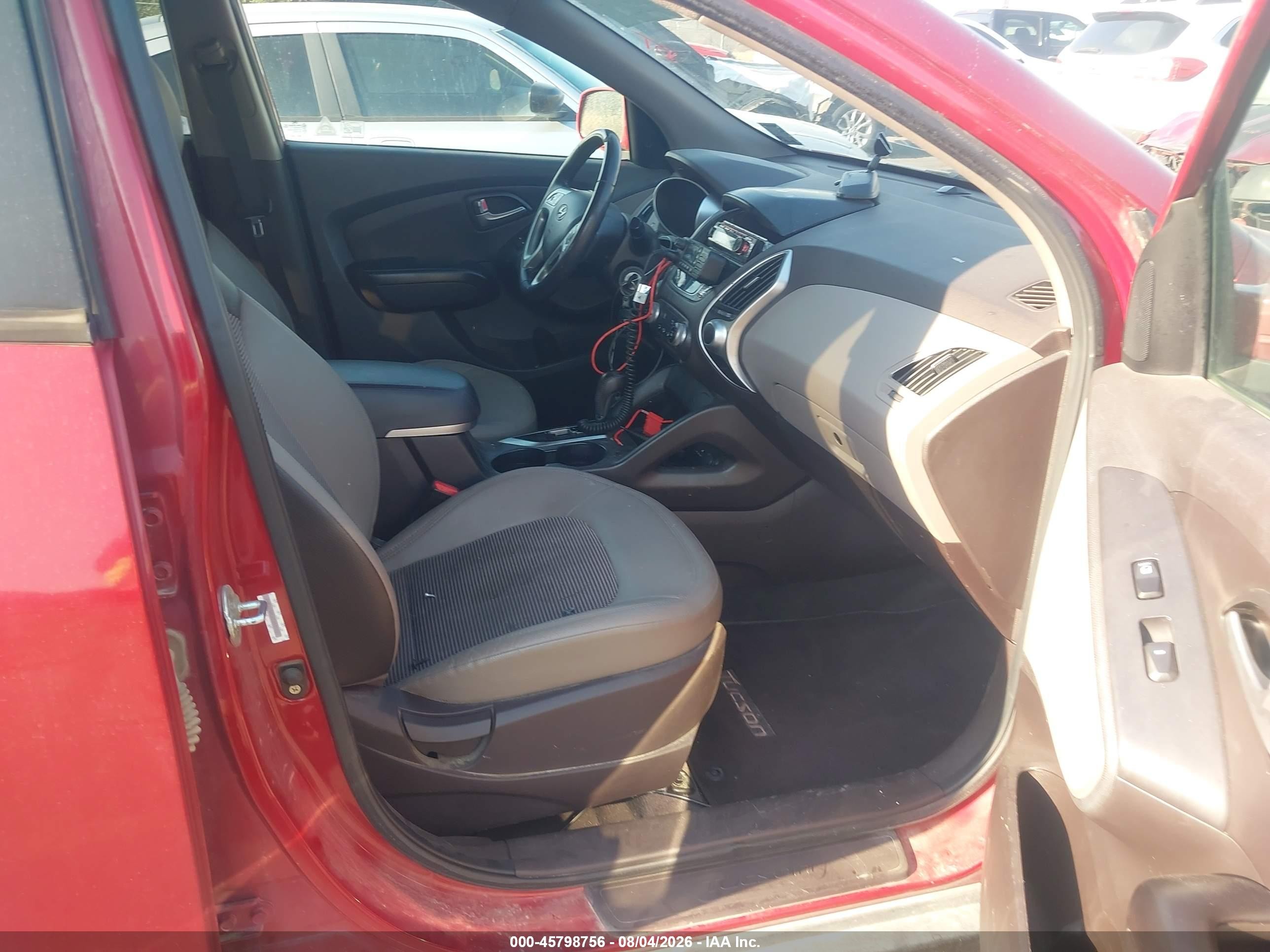 2012 Hyundai Tucson Gls Red vin: KM8JU3AC2CU535021
