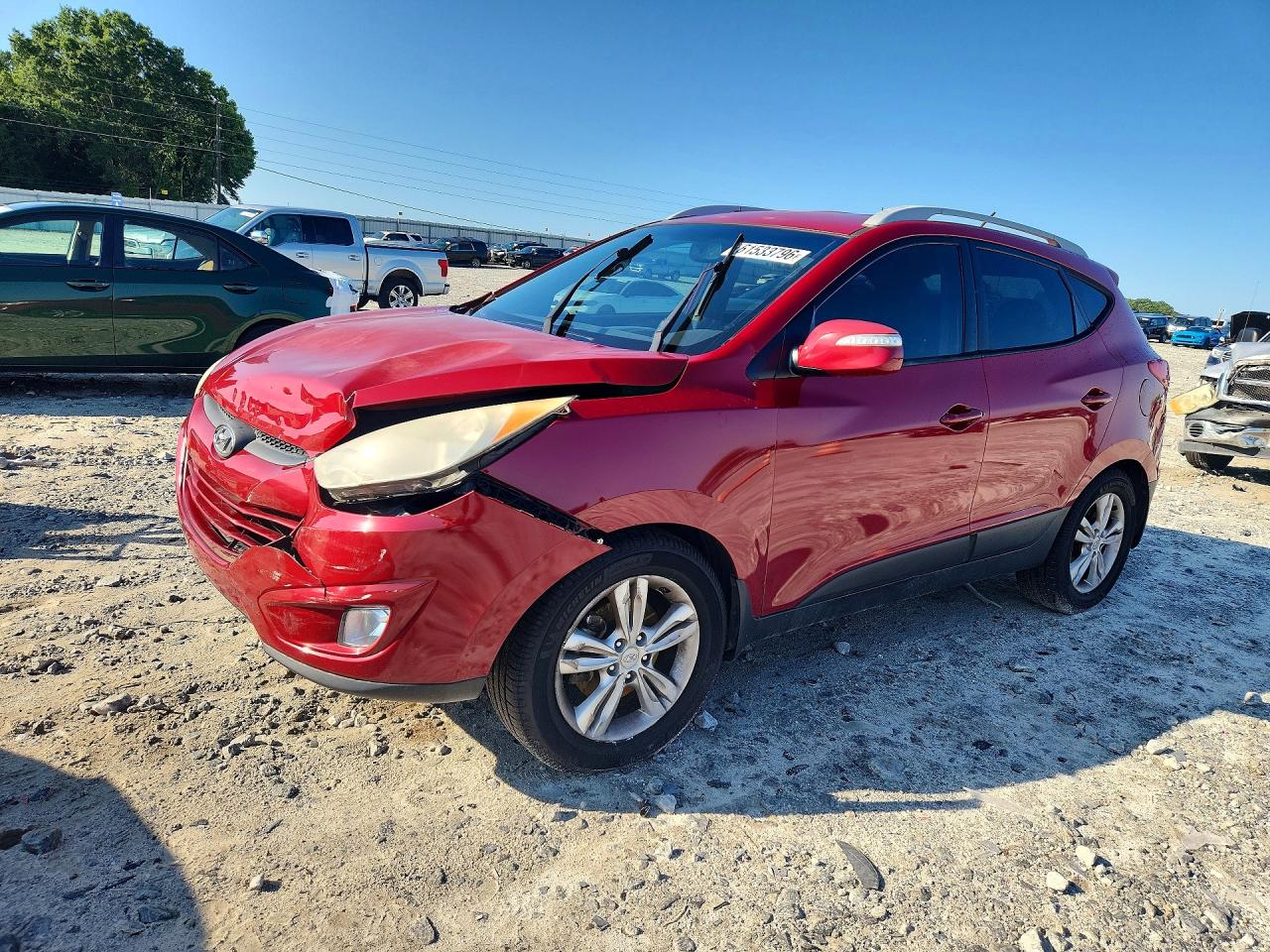 2013 Hyundai Tucson Gls Red vin: KM8JU3AC2DU672431