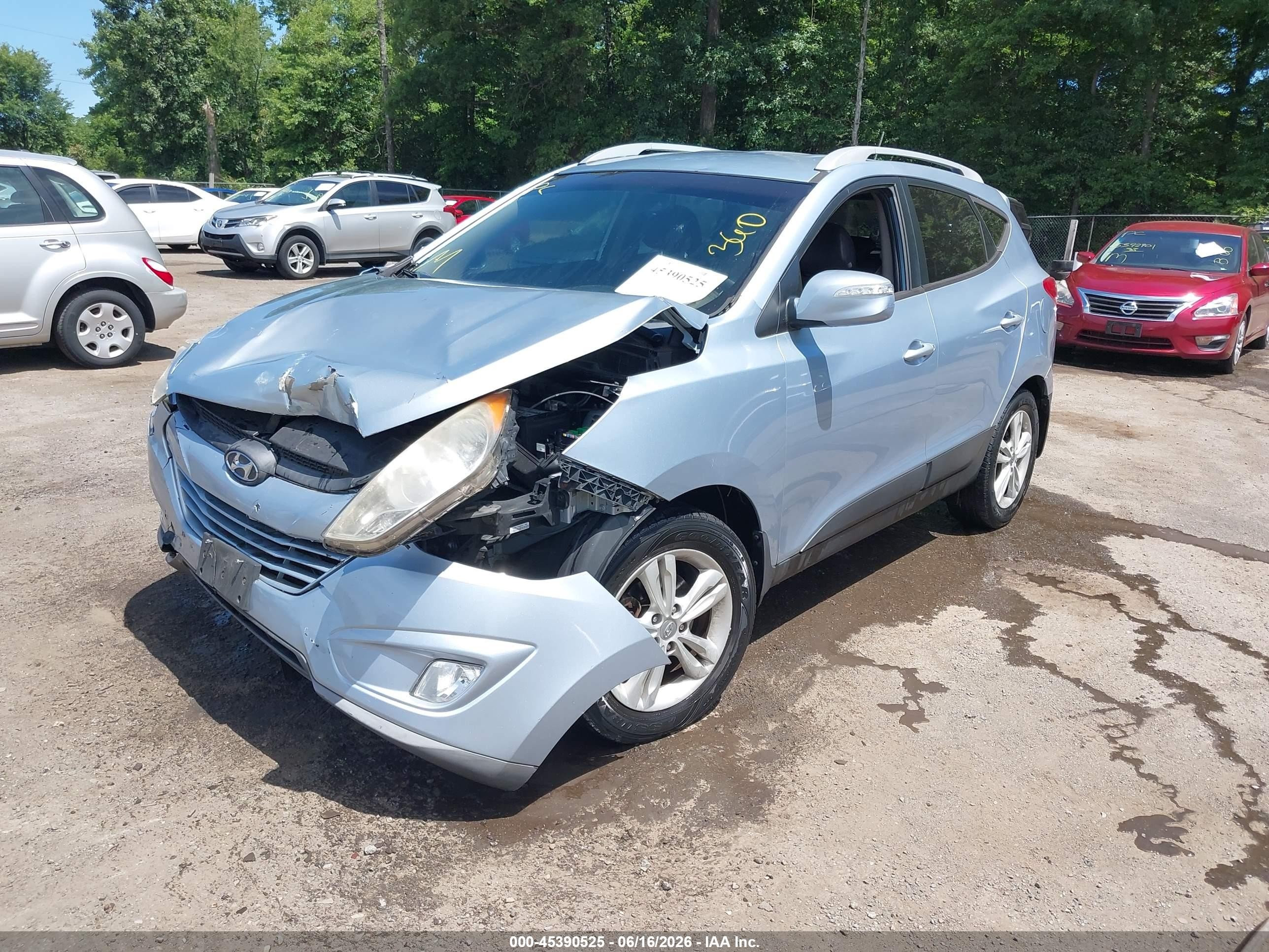 2013 Hyundai Tucson Gls Light Blue vin: KM8JU3AC2DU688824