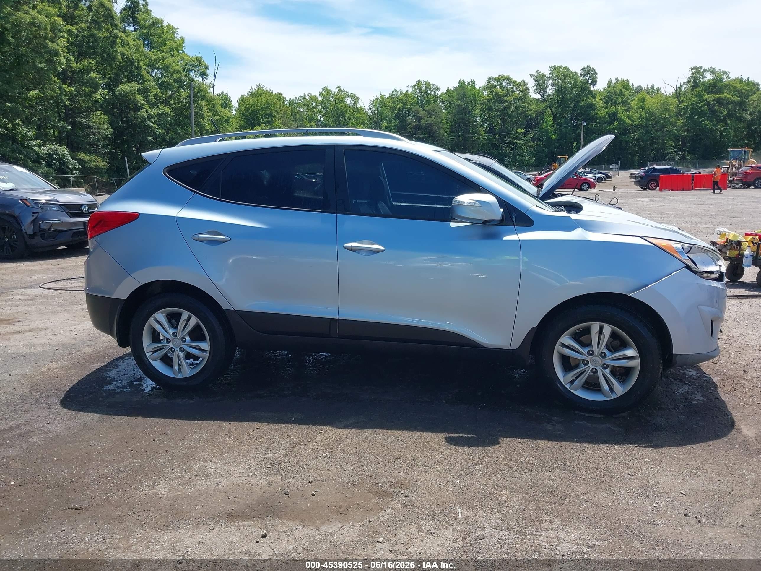 2013 Hyundai Tucson Gls Light Blue vin: KM8JU3AC2DU688824