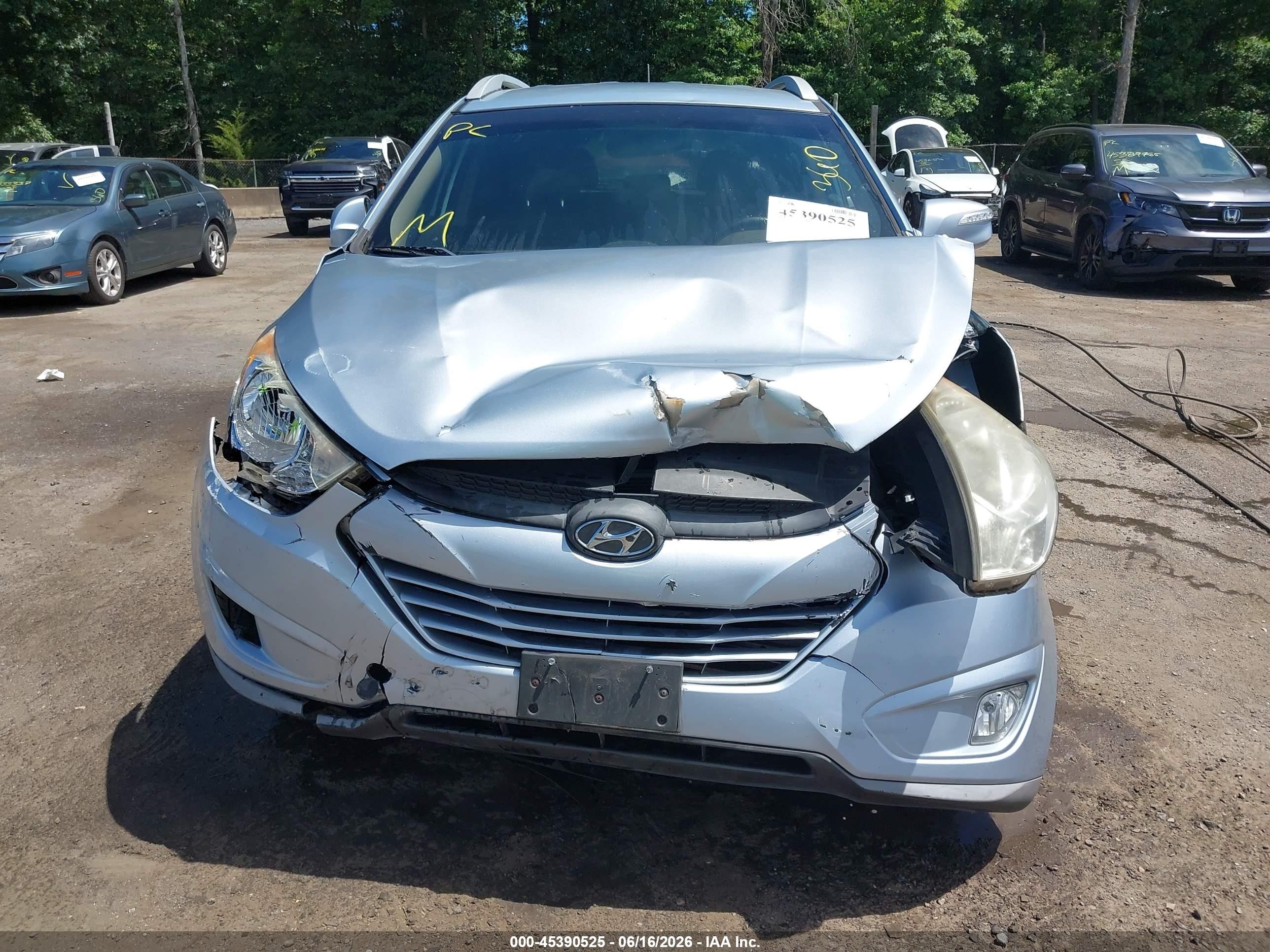 2013 Hyundai Tucson Gls Light Blue vin: KM8JU3AC2DU688824