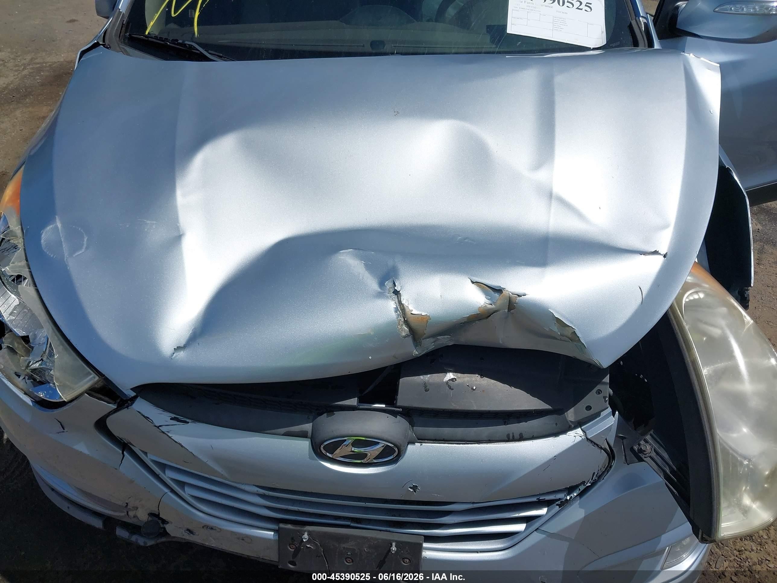 2013 Hyundai Tucson Gls Light Blue vin: KM8JU3AC2DU688824