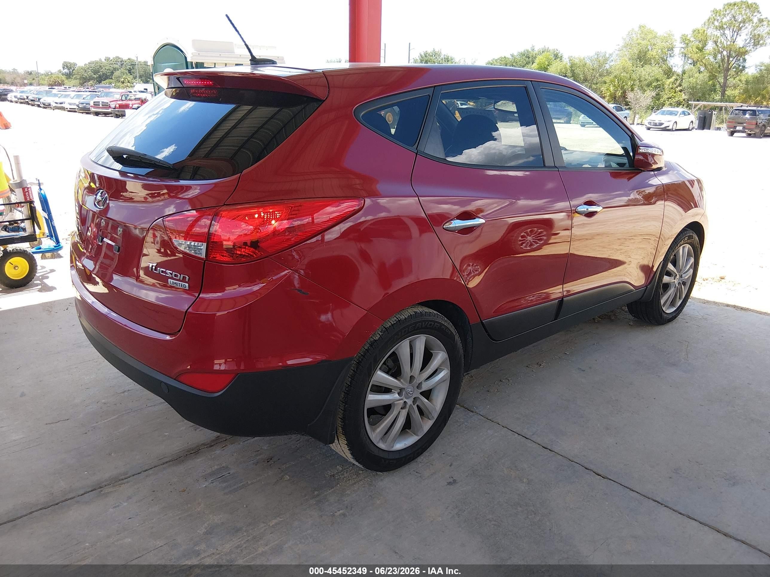 2013 Hyundai Tucson Limited Red vin: KM8JU3AC2DU695241