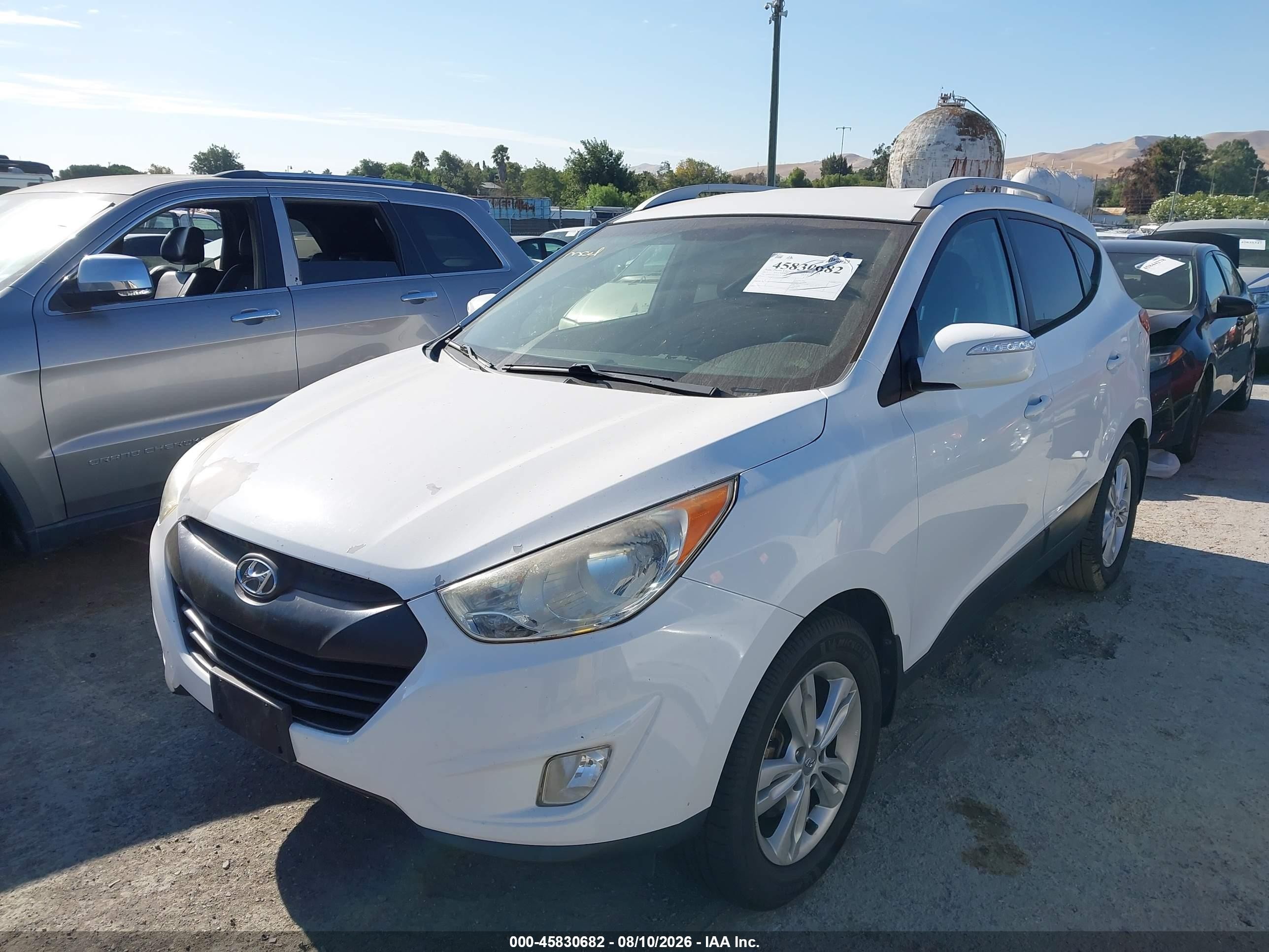2013 Hyundai Tucson Gls White vin: KM8JU3AC2DU753901