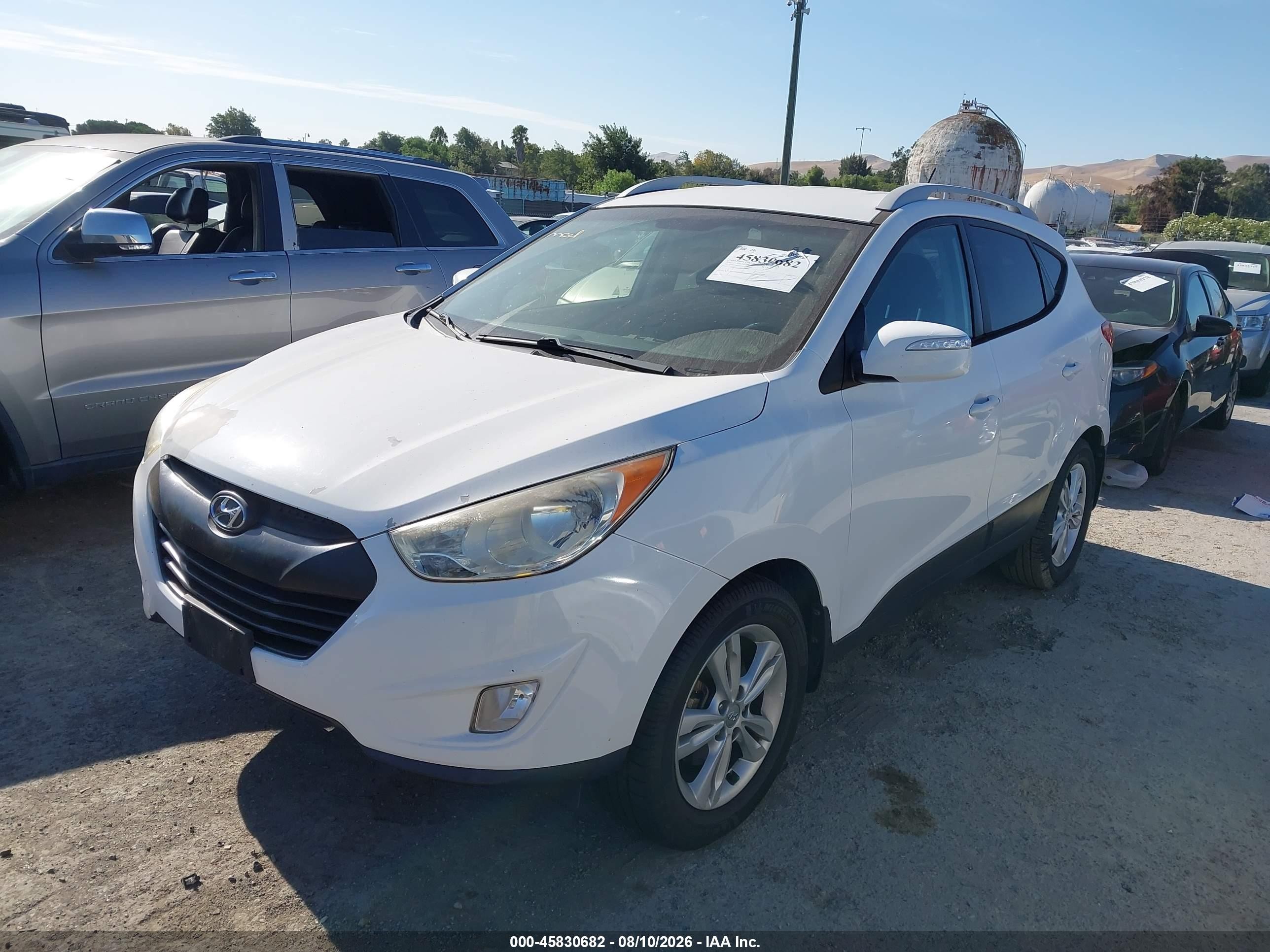 2013 Hyundai Tucson Gls White vin: KM8JU3AC2DU753901